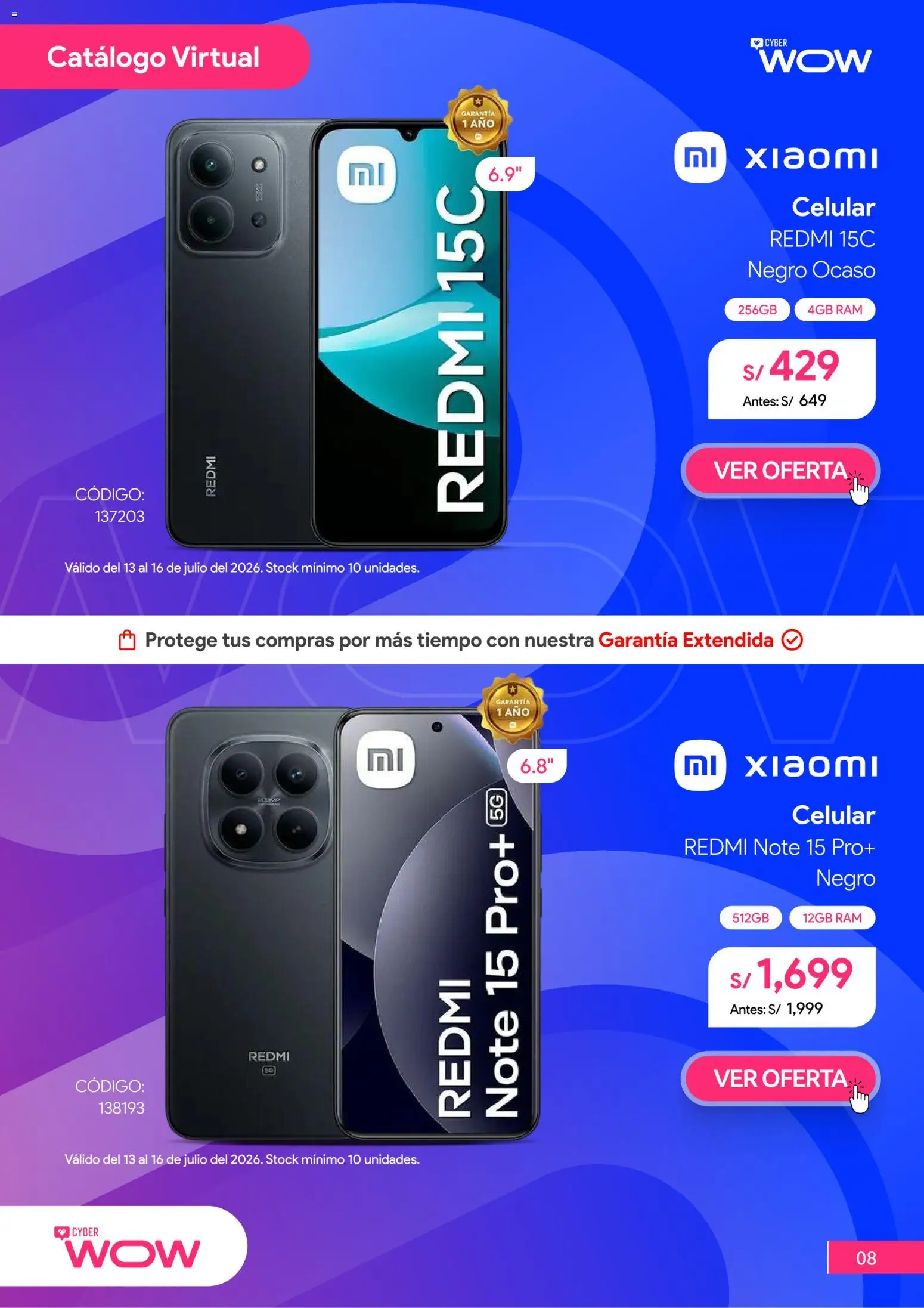 Catálogo Hiraoka válido desde 13/07/2026 | Página: 9 | Productos: Celular