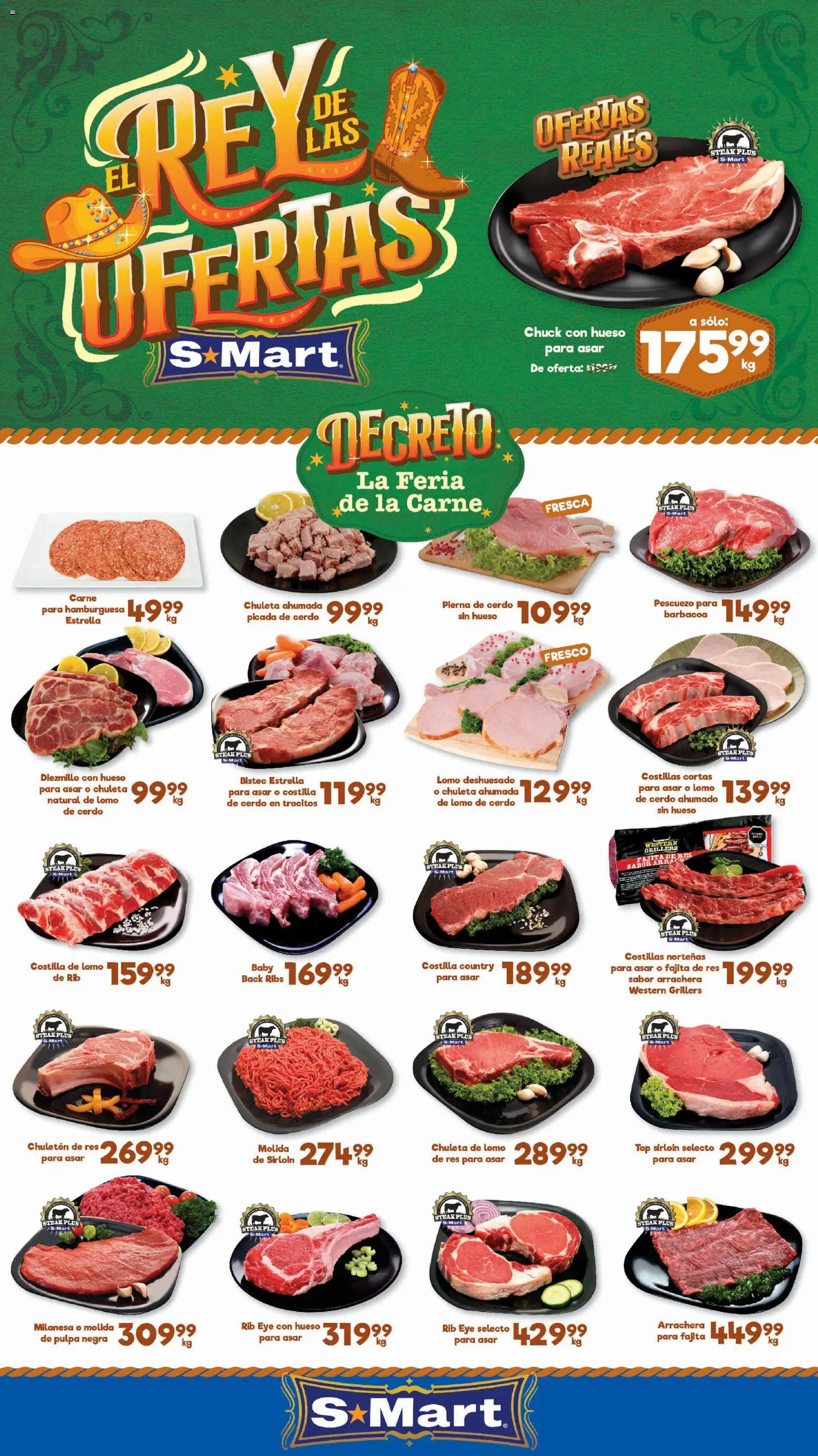 Nuevas ofertas de S-Mart válidas en toda la República Mexicana desde el 12.06.2026. ¡Encuentra las mejores ofertas en S-Mart folleto Ofertas de feria Nuevo Laredo! | Página: 1 | Productos: Milanesa, Res, Top, Short