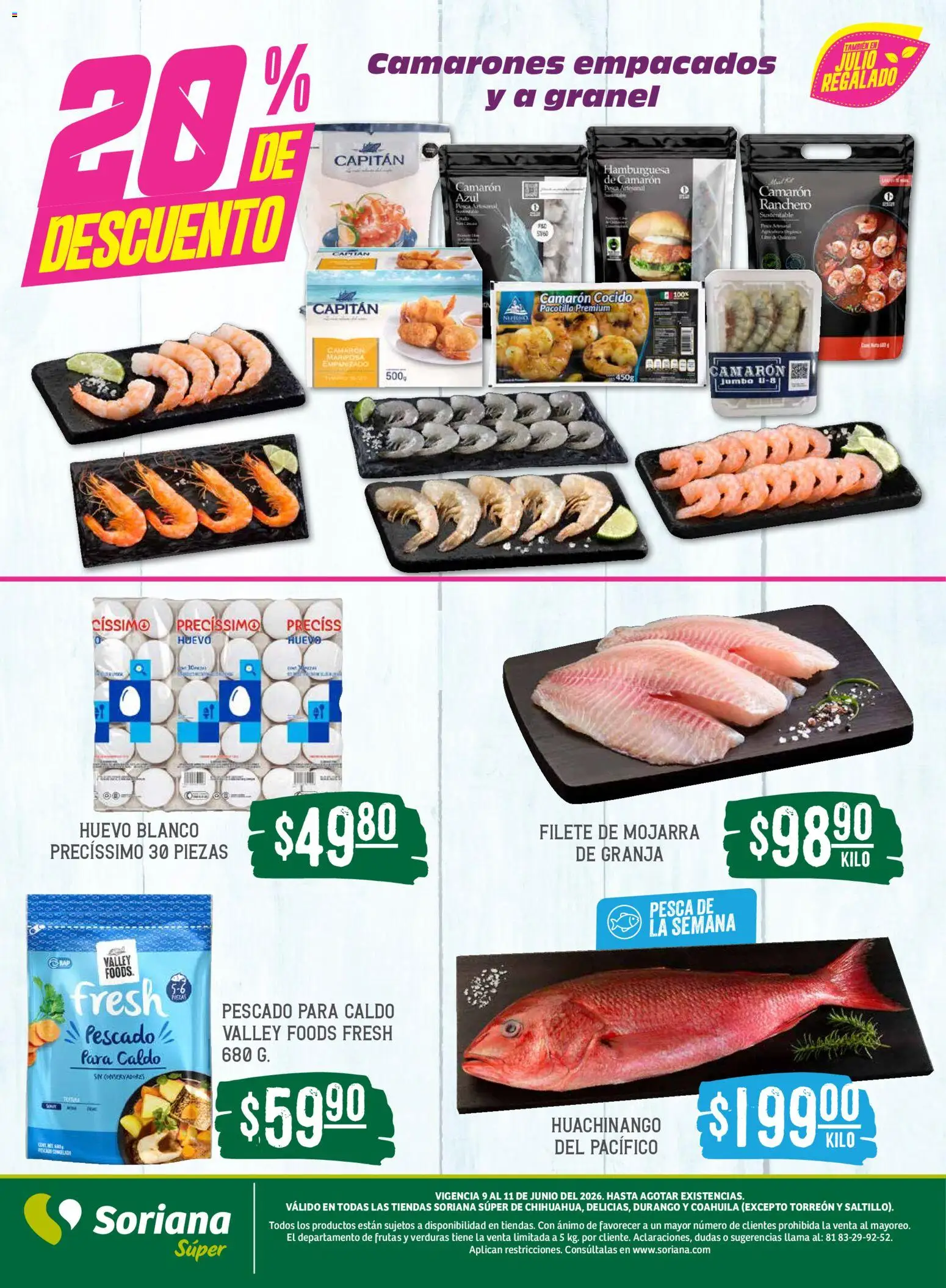 Nuevas ofertas de Soriana válidas en toda la República Mexicana desde el 09.06.2026. ¡Encuentra las mejores ofertas en Soriana Martes y Miércoles del Campo Súper: Chih, Delicias, Dur y Coah (excepto Saltillo)! | Página: 6 | Productos: Huevo