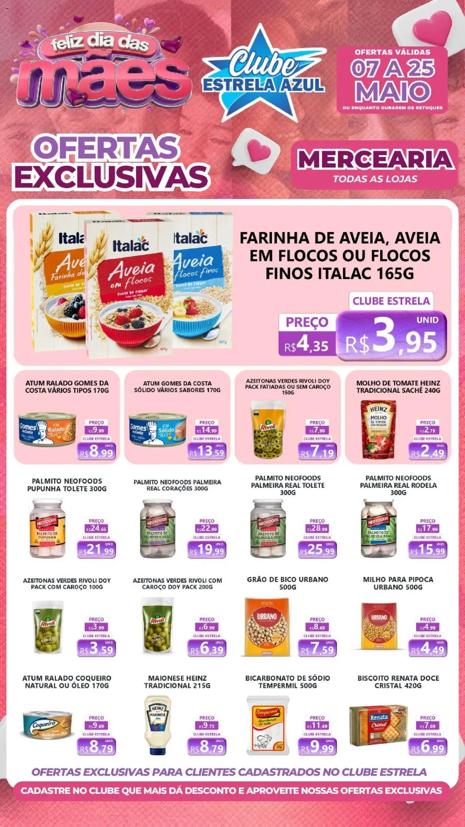 Estrela Azul Folheto - válido de 07.05.2026 | Página: 1 | Produtos: Molho de tomate, Gomes da costa, Bico, Atum