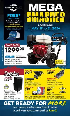 Preview of Princess Auto flyer - 2 Week Sale! from shop Princess Auto valid from 19.05.2026