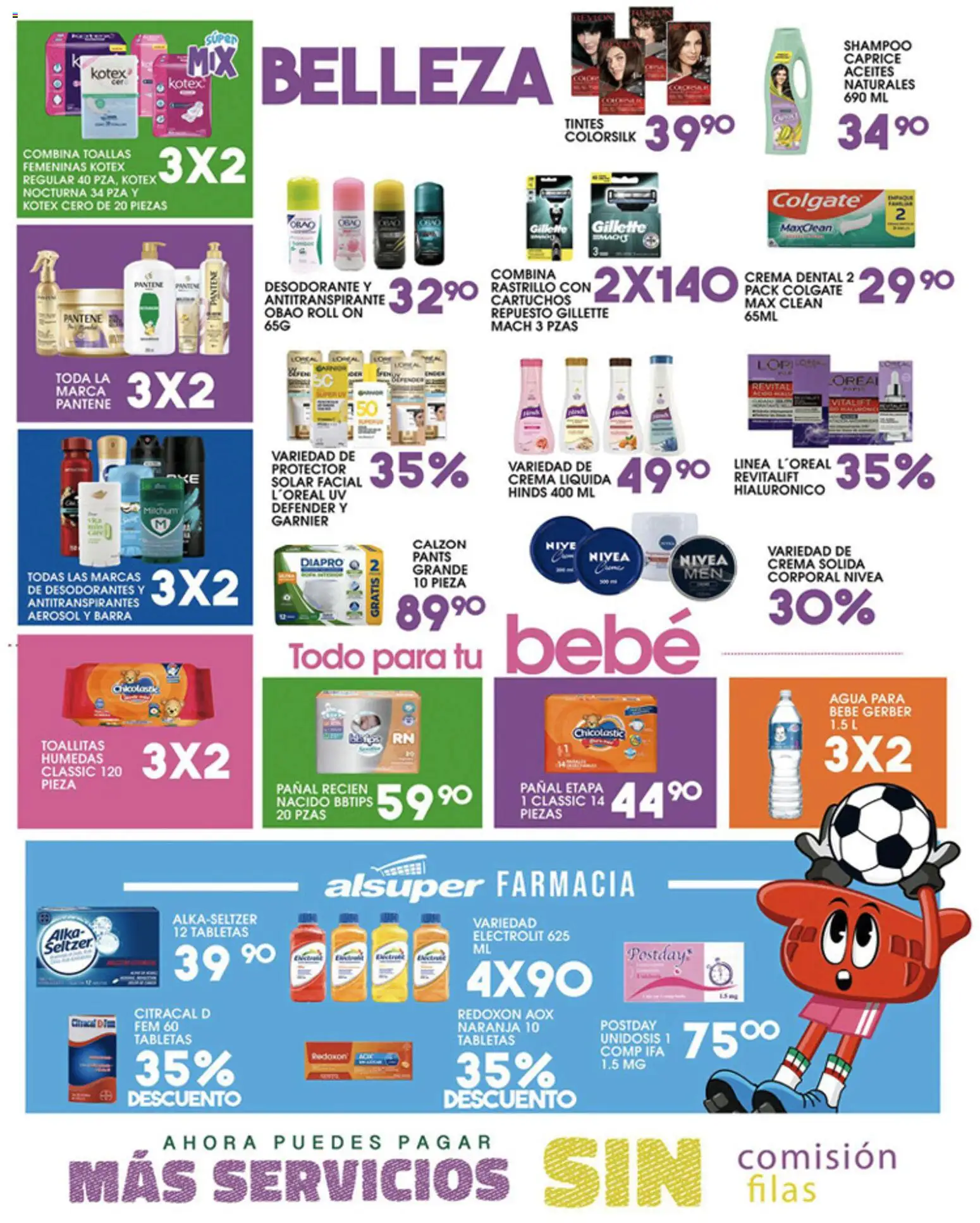 Nuevas ofertas de Alsuper válidas en toda la República Mexicana desde el 05.06.2026. ¡Encuentra las mejores ofertas en Alsuper folleto Laguna! | Página: 4 | Productos: Desodorante, Calzón, Agua, Barra