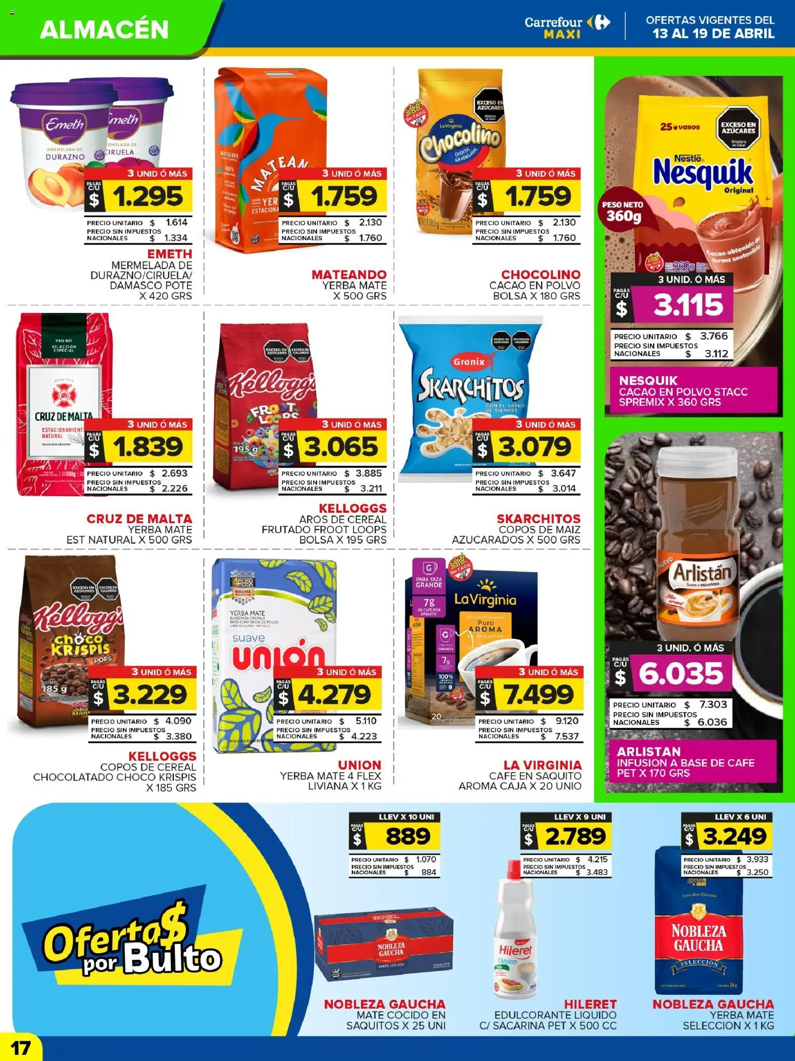 Carrefour Maxi catálogo │ válido desde el 13.04.2026 | Página: 17 | Productos: Peso, Durazno, Polvo, Taza