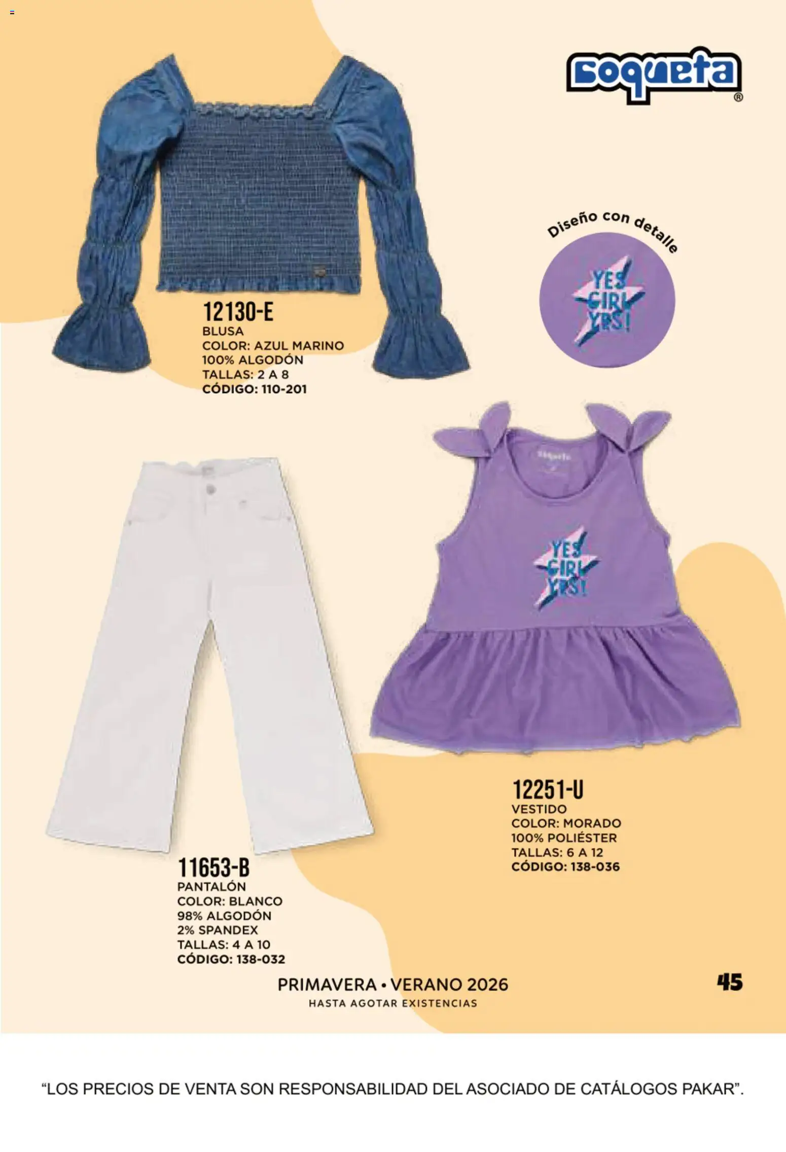 Nuevas ofertas de SC Pakar válidas en toda la República Mexicana desde el 14/09/2026. ¡Encuentra las mejores ofertas en SC Pakar catálogo Coqueta! | Página: 45 | Productos: Blusa, Algodón, Vestido