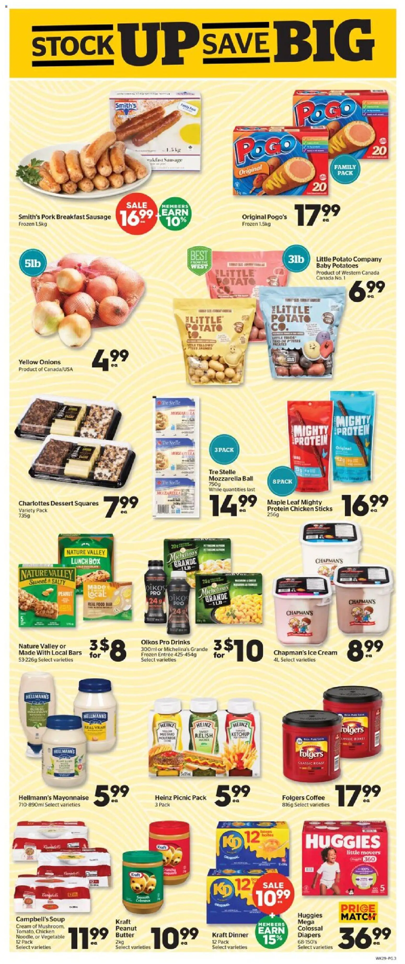 Calgary Co-op flyer valid from 21.05.2026 | Page: 3 | Products: Ice cream, Potatoes, Box, Chicken