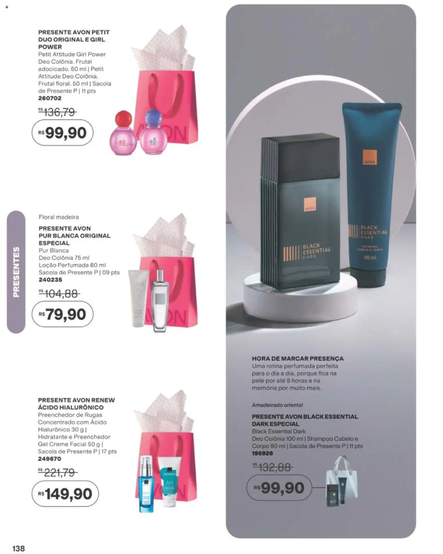 Avon Folheto - válido de 10/08/2026 | Página: 138 | Produtos: Creme facial, Shampoo, Creme, Sacola