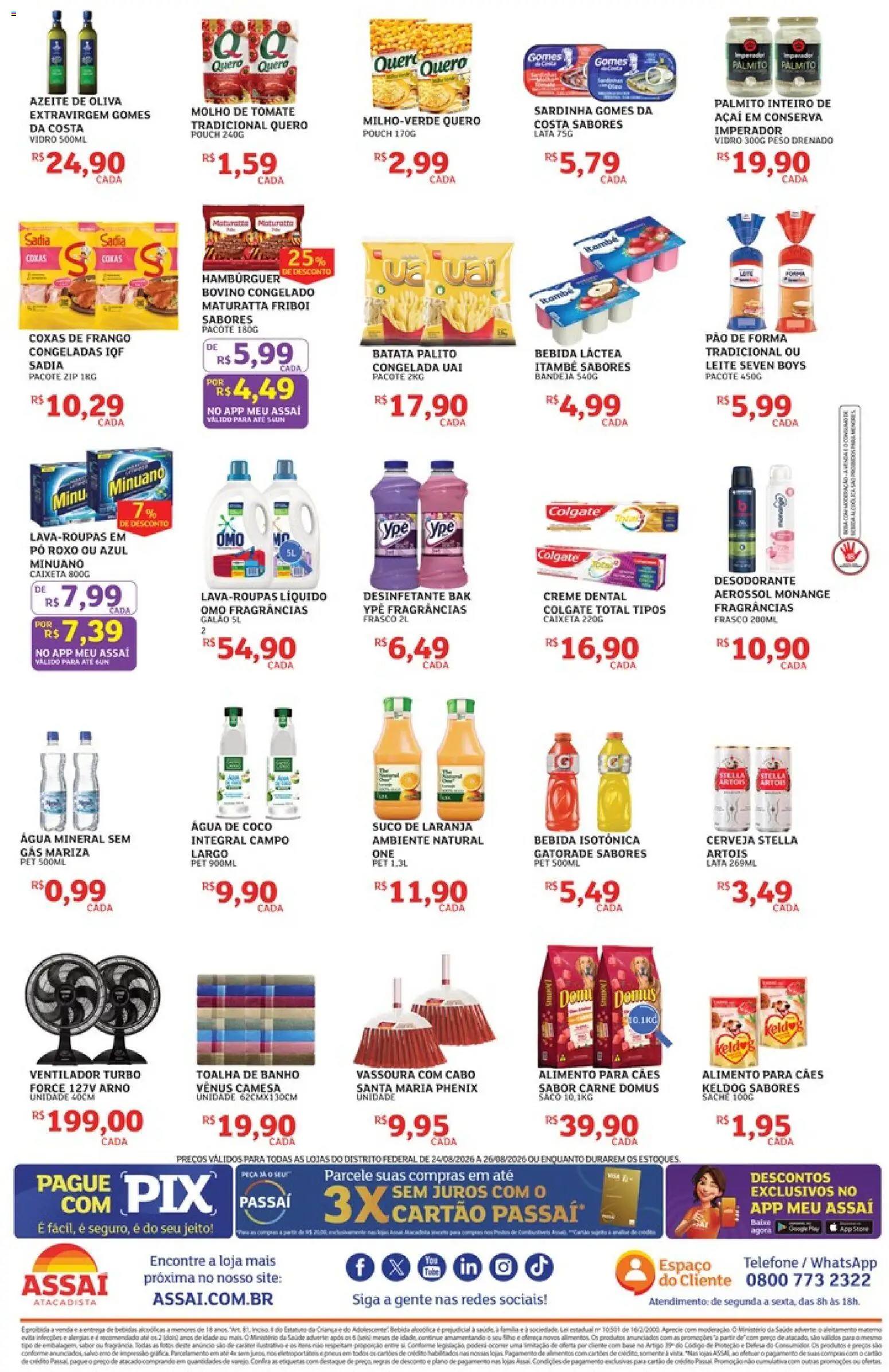 Assaí Atacadista Folheto - válido de 24/08/2026 | Página: 2 | Produtos: Coco, Ventilador, Pão de forma, Sardinha