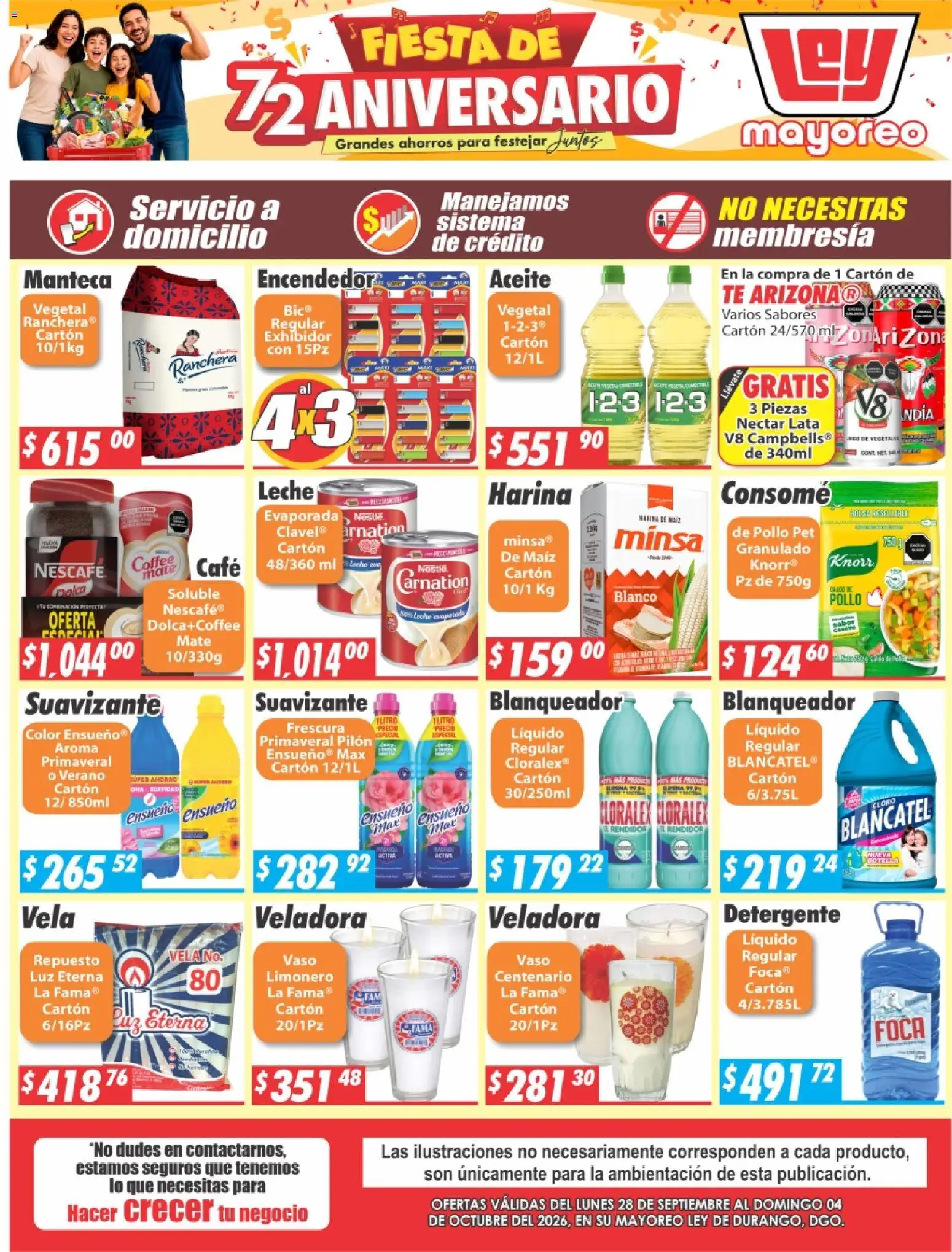 Nuevas ofertas de Casa Ley válidas en toda la República Mexicana desde el 28/09/2026. ¡Encuentra las mejores ofertas en Casa Ley folleto Durango! | Página: 2 | Productos: Detergente, Harina, Botella, Mate