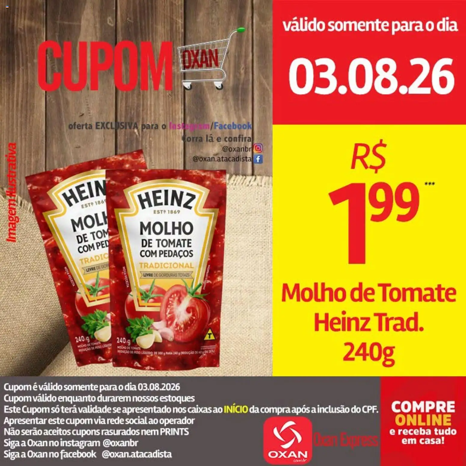Oxan Atacadista Folheto - válido de 03/08/2026 | Página: 8 | Produtos: Molho de tomate