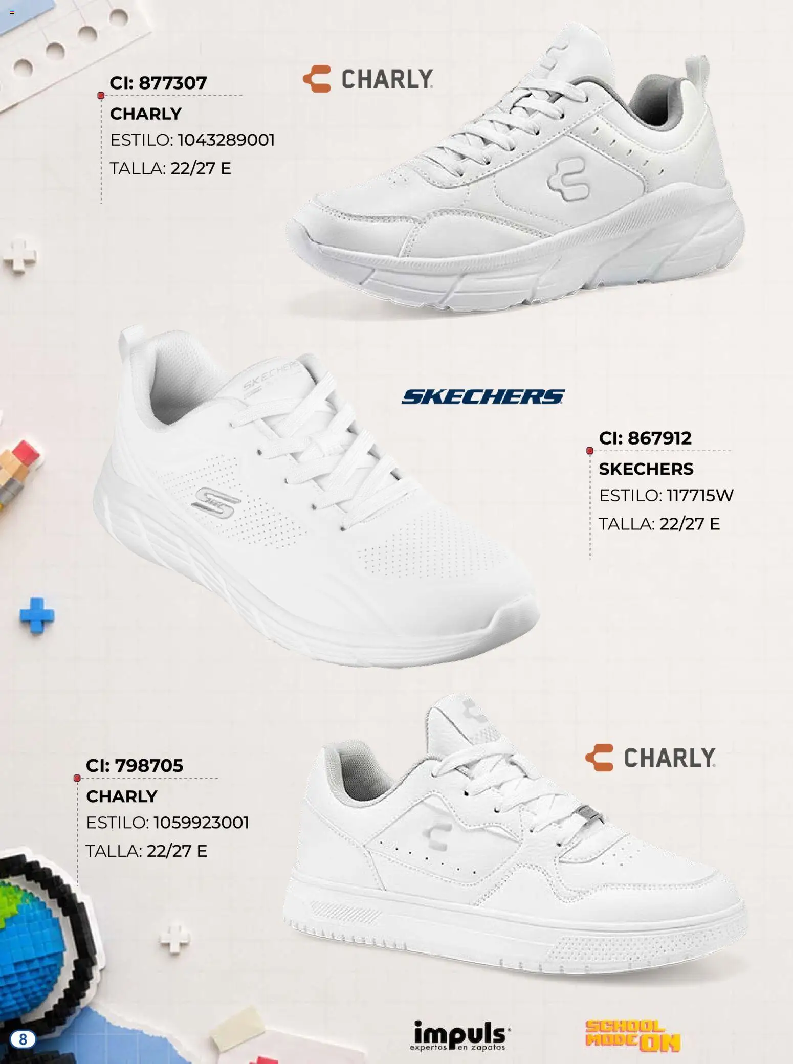 Nuevas ofertas de Impuls válidas en toda la República Mexicana desde el 03/08/2026. ¡Encuentra las mejores ofertas en Impuls catálogo Escolar! | Página: 8 | Productos: Zapatos