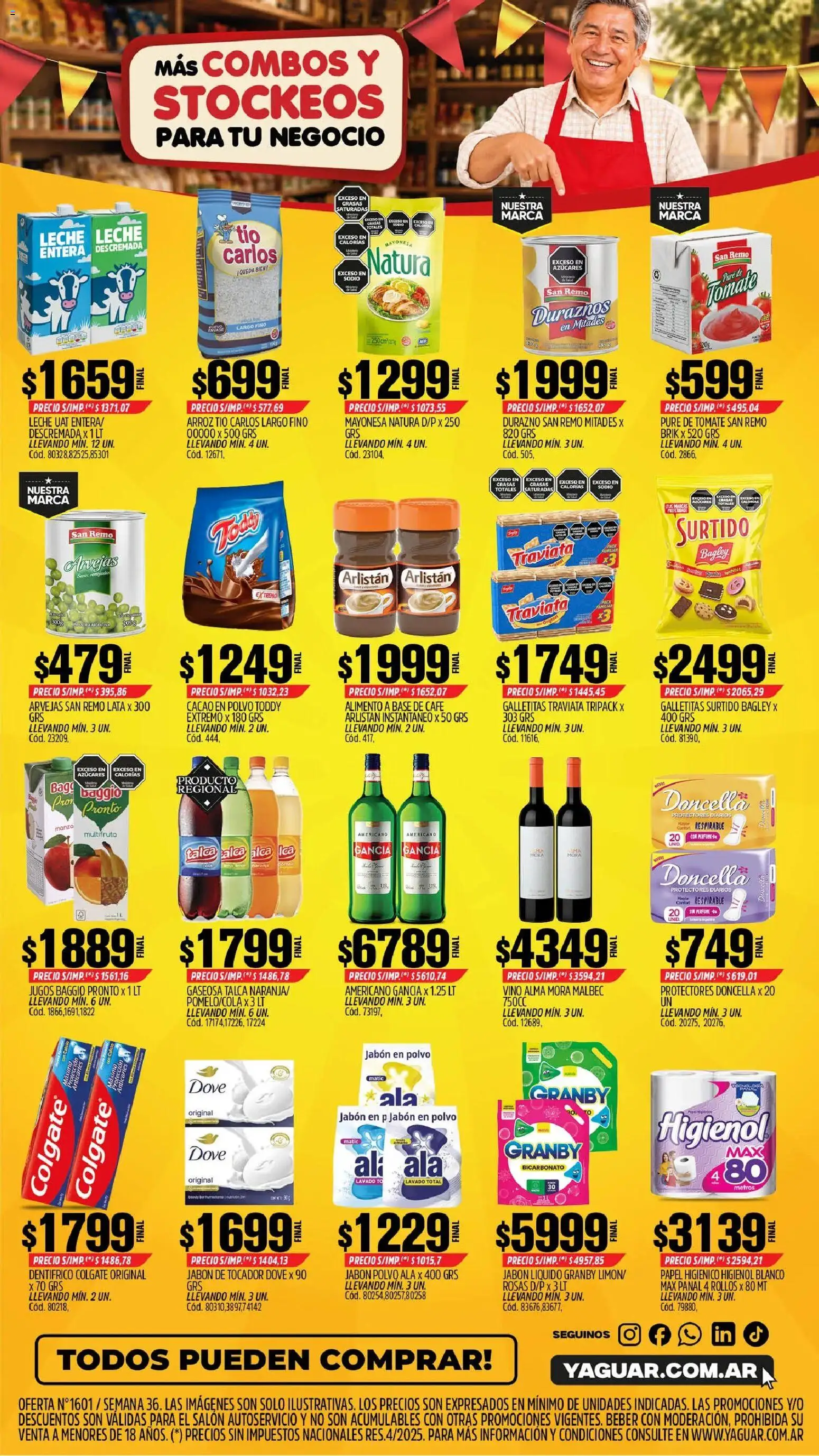 Yaguar - Oferta Semanal Mendoza │ válido desde el 31/08/2026 | Página: 2 | Productos: Papel higiénico, Jabón líquido, Jabón en polvo, Vino