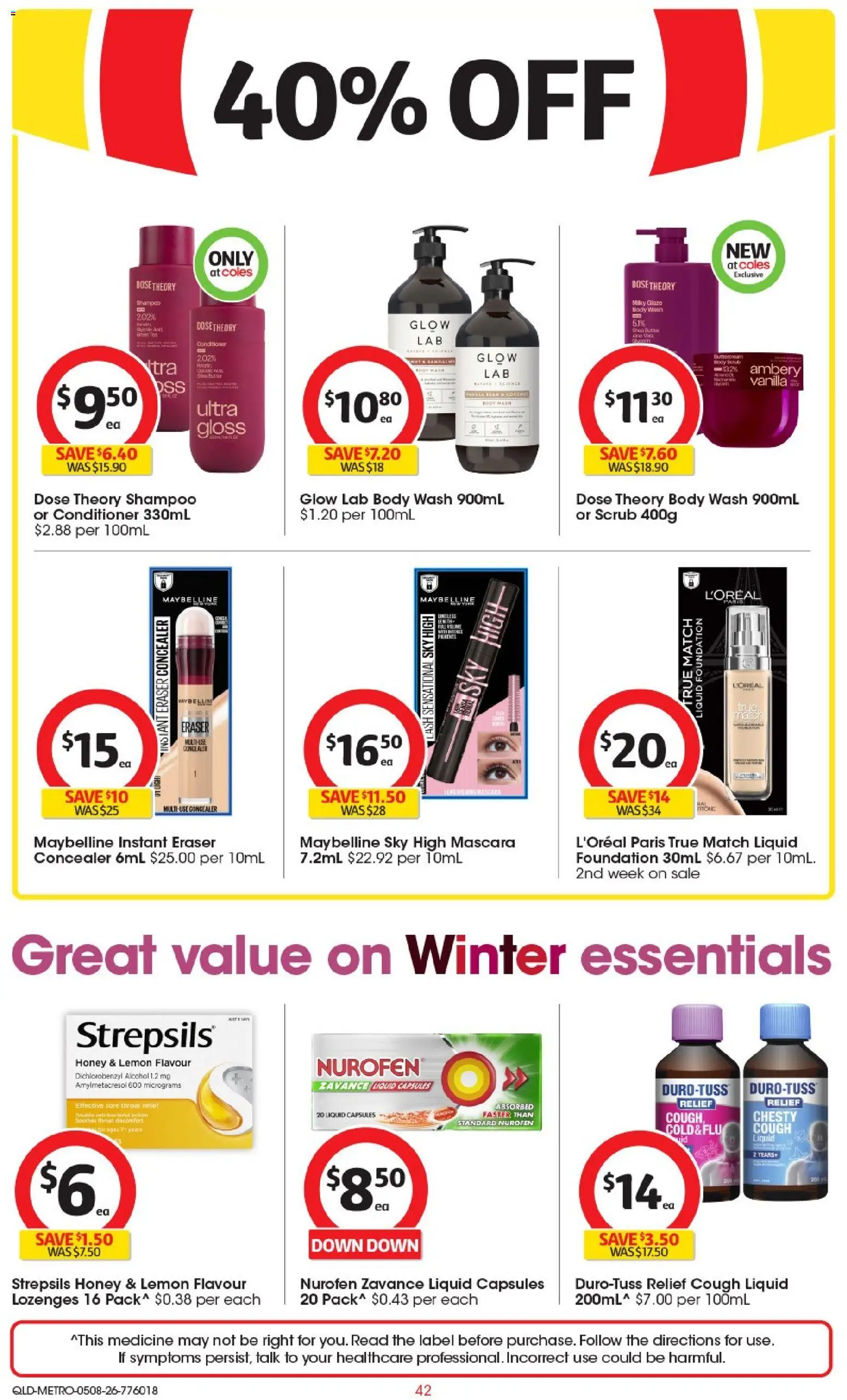 Coles catalogue - valid from 05/08/2026 | Page: 42 | Products: Concealer, Light, Conditioner, Honey