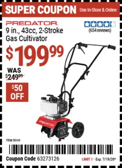 Preview of Harbor Freight weekly ads valid from 07/06/2026 | Page: 12 | Products: Cultivator