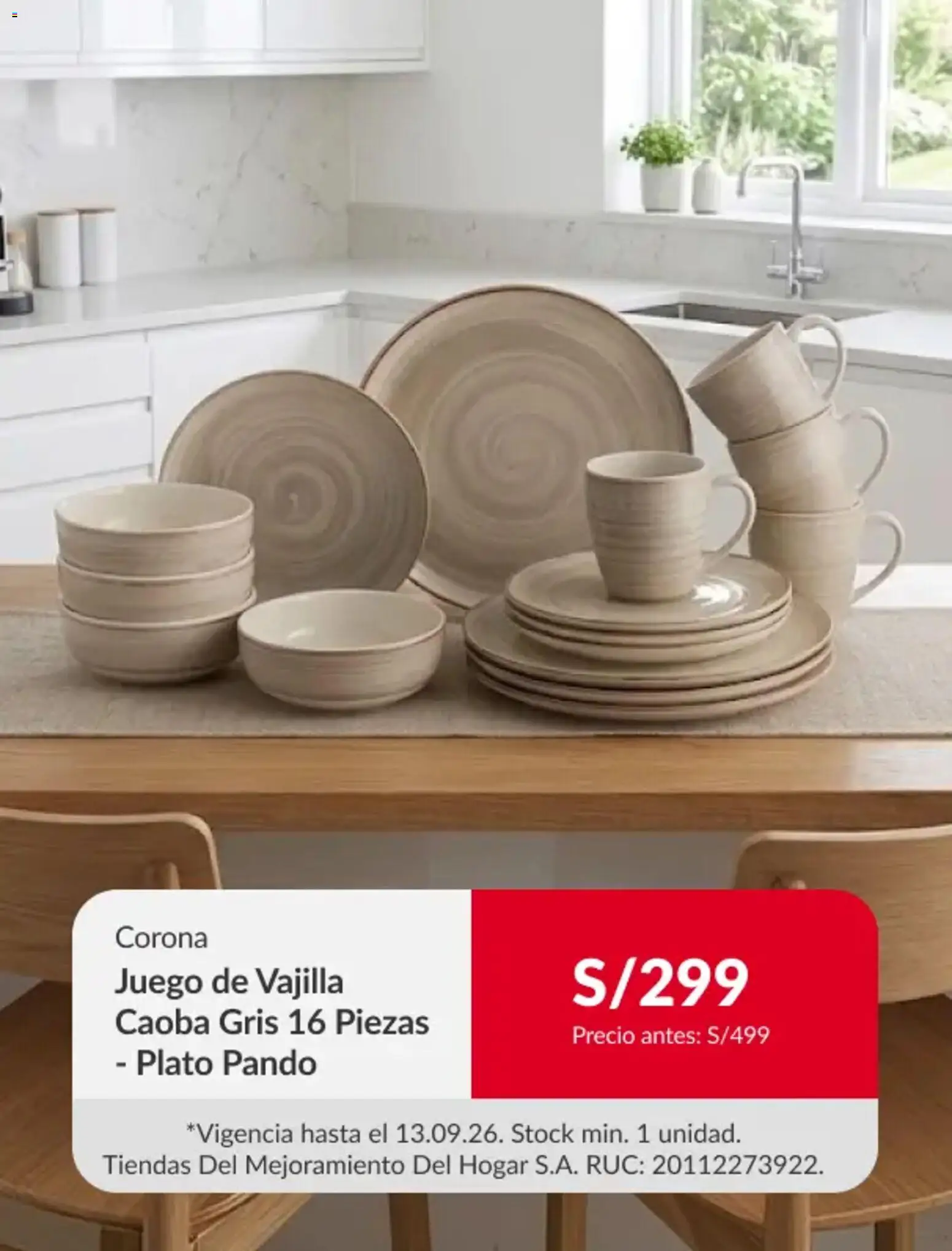 Catálogo Sodimac válido desde 07/09/2026 | Página: 8 | Productos: Juego, Juego de vajilla