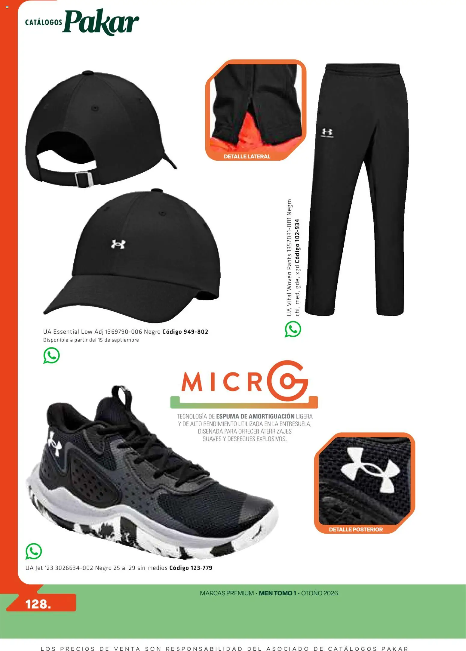 Nuevas ofertas de SC Pakar válidas en toda la República Mexicana desde el 28/08/2026. ¡Encuentra las mejores ofertas en SC Pakar catálogo Premium Men Tomo 1! | Página: 128 | Productos: Espuma, Pants