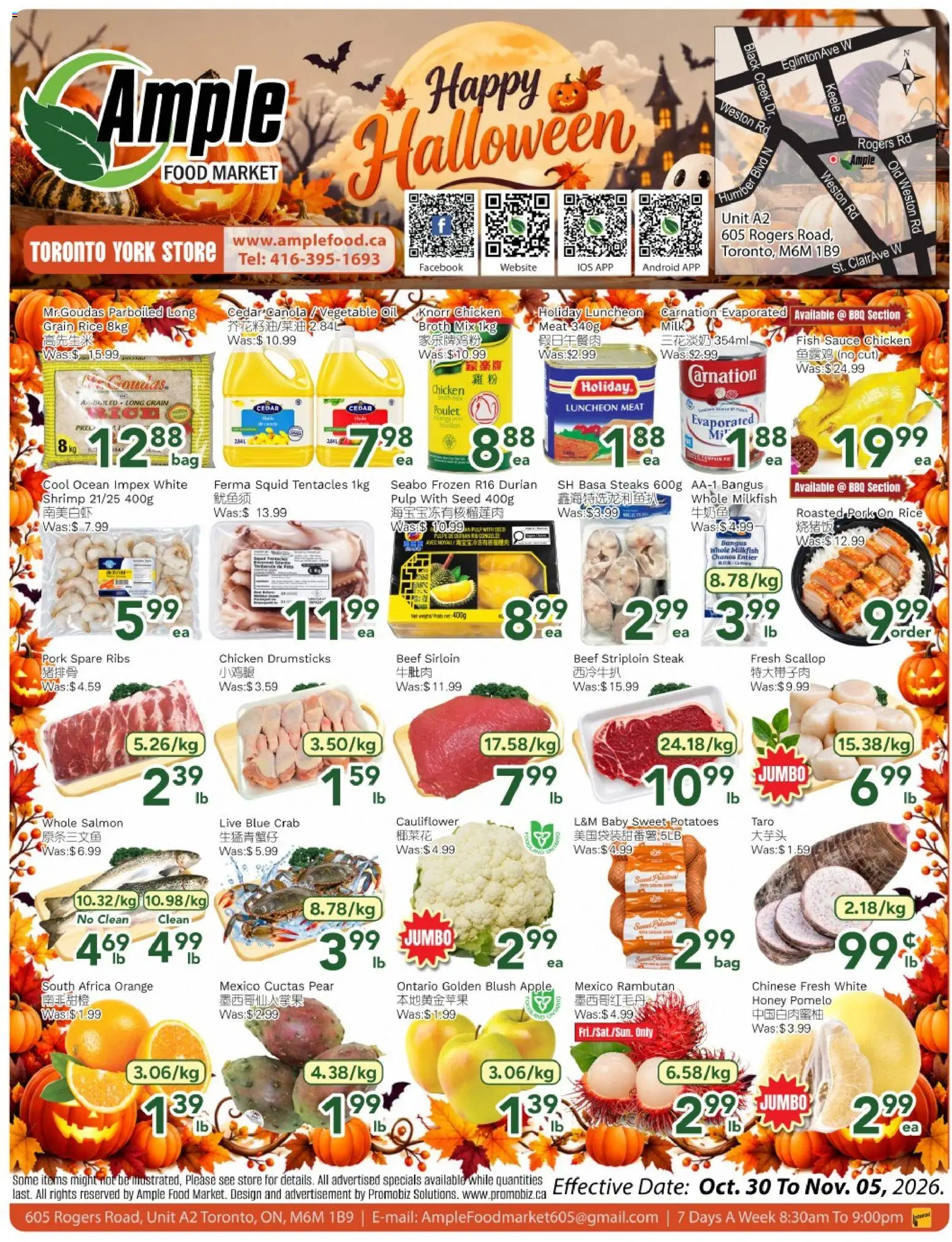 Ample Food Market flyer valid from Oct 30, 2026 | Page: 1