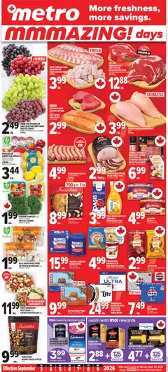 Preview of Metro weekly flyer / circulaire from shop Metro valid from Sep 3, 2026