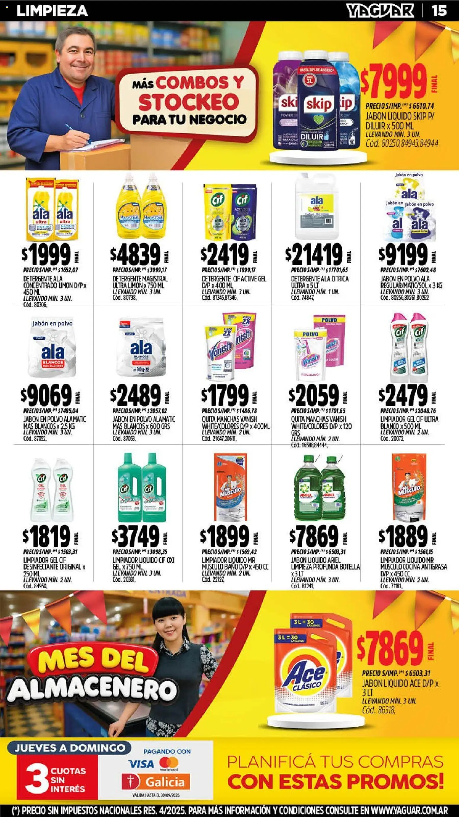 Yaguar - Oferta Semanal San Juan │ válido desde el 14/09/2026 | Página: 15 | Productos: Baño, Jabón líquido, Jabón, Detergente