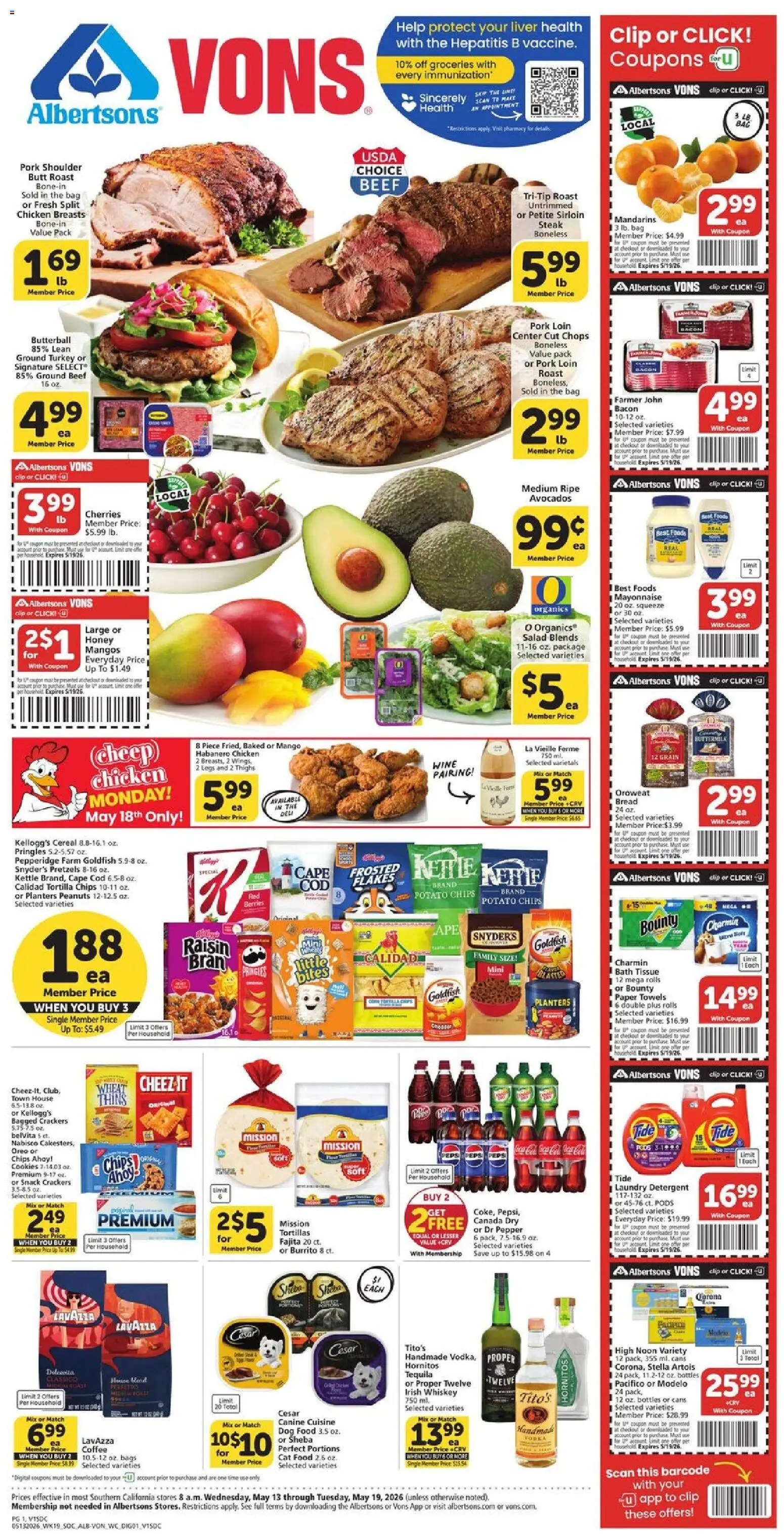 Vons Weekly Ad - valid from 13.05.2026 | Page: 1