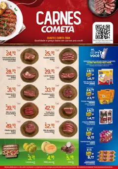 Cometa Supermercados ofertas Carnes - Pré-Visualização do folheto da loja Cometa Supermercados, válido de 23/09/2026 | Página: 1 | Produtos: Inhame, Coxão duro, Carne, Carne moída