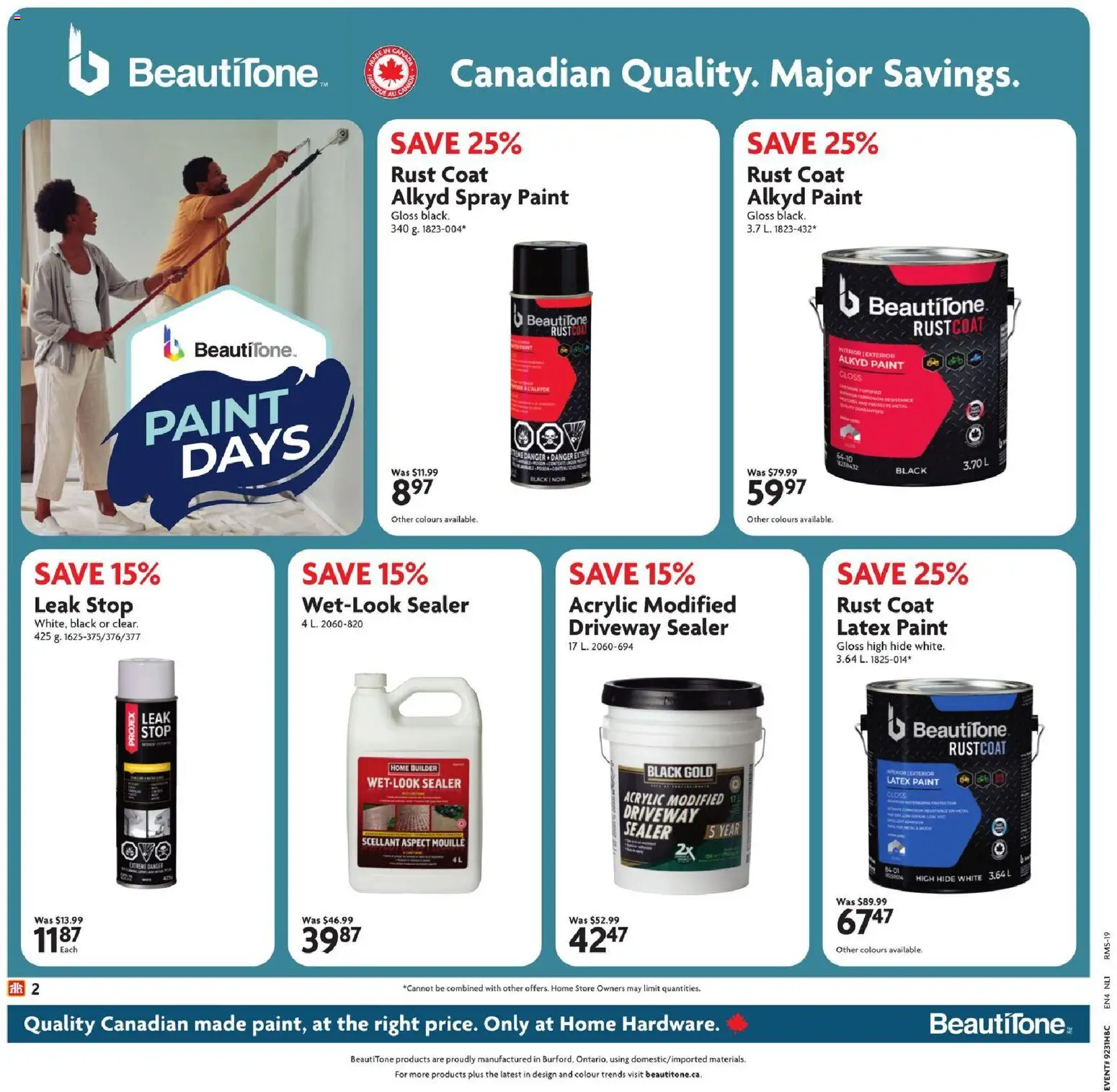 Home Hardware flyer valid from Jul 30, 2026 | Page: 3 | Products: Coat