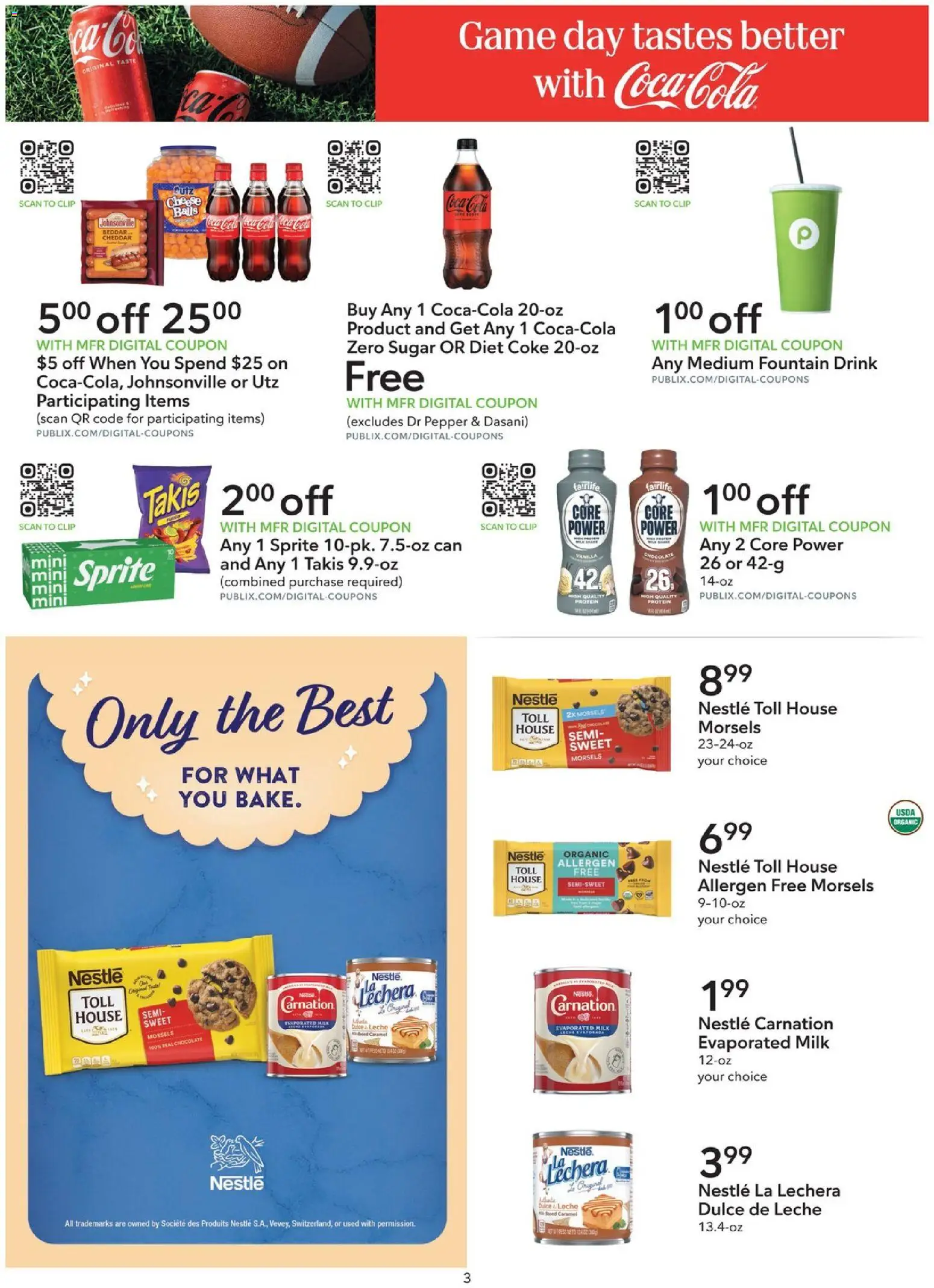 Publix Extra Savings - valid from 09/09/2026 | Page: 3 | Products: Milk, Protein, Game, Sprite