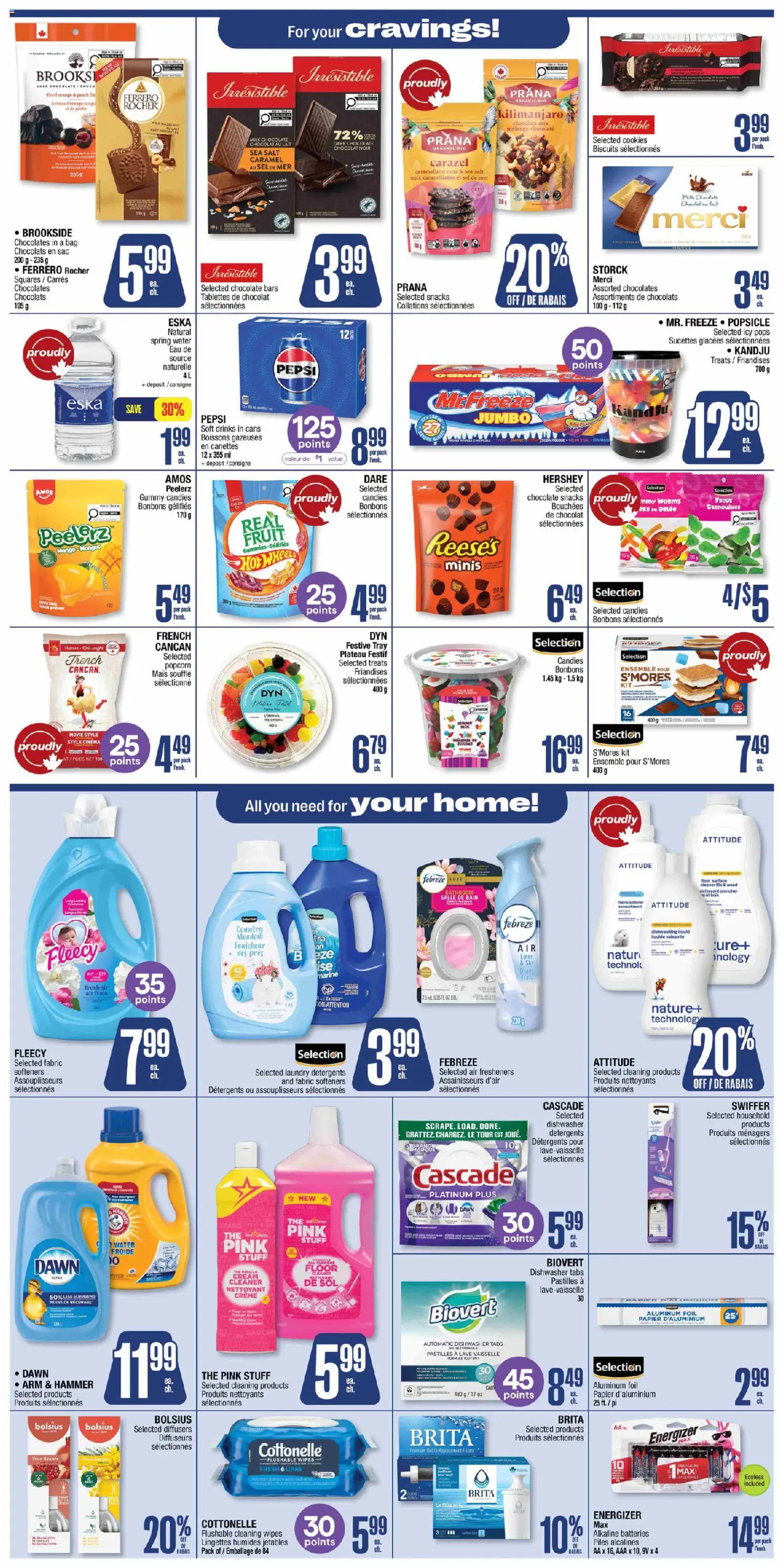 Jean Coutu flyer valid from Jul 16, 2026 | Page: 10 | Products: Candies, Nuts, Fabric softener, Chocolate