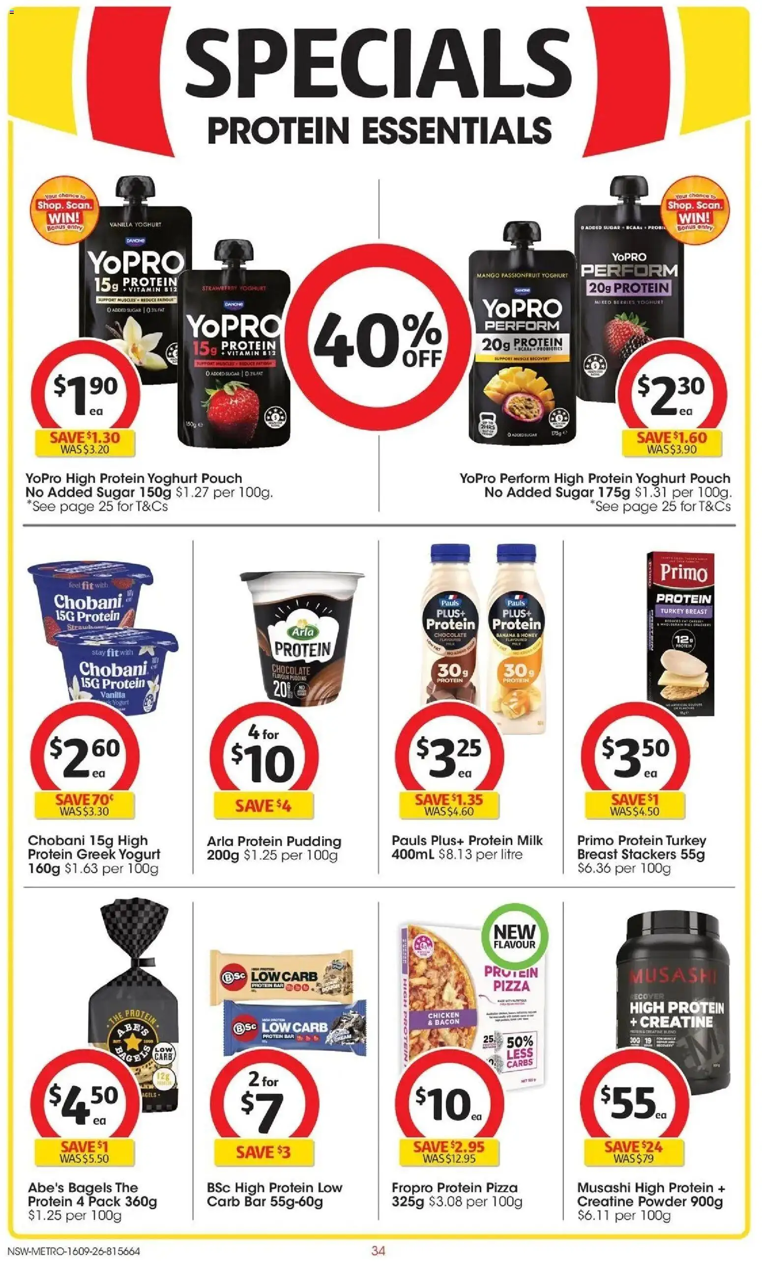 Coles catalogue - valid from 16/09/2026 | Page: 34 | Products: Powder, Bacon, Protein pudding, Vitamin