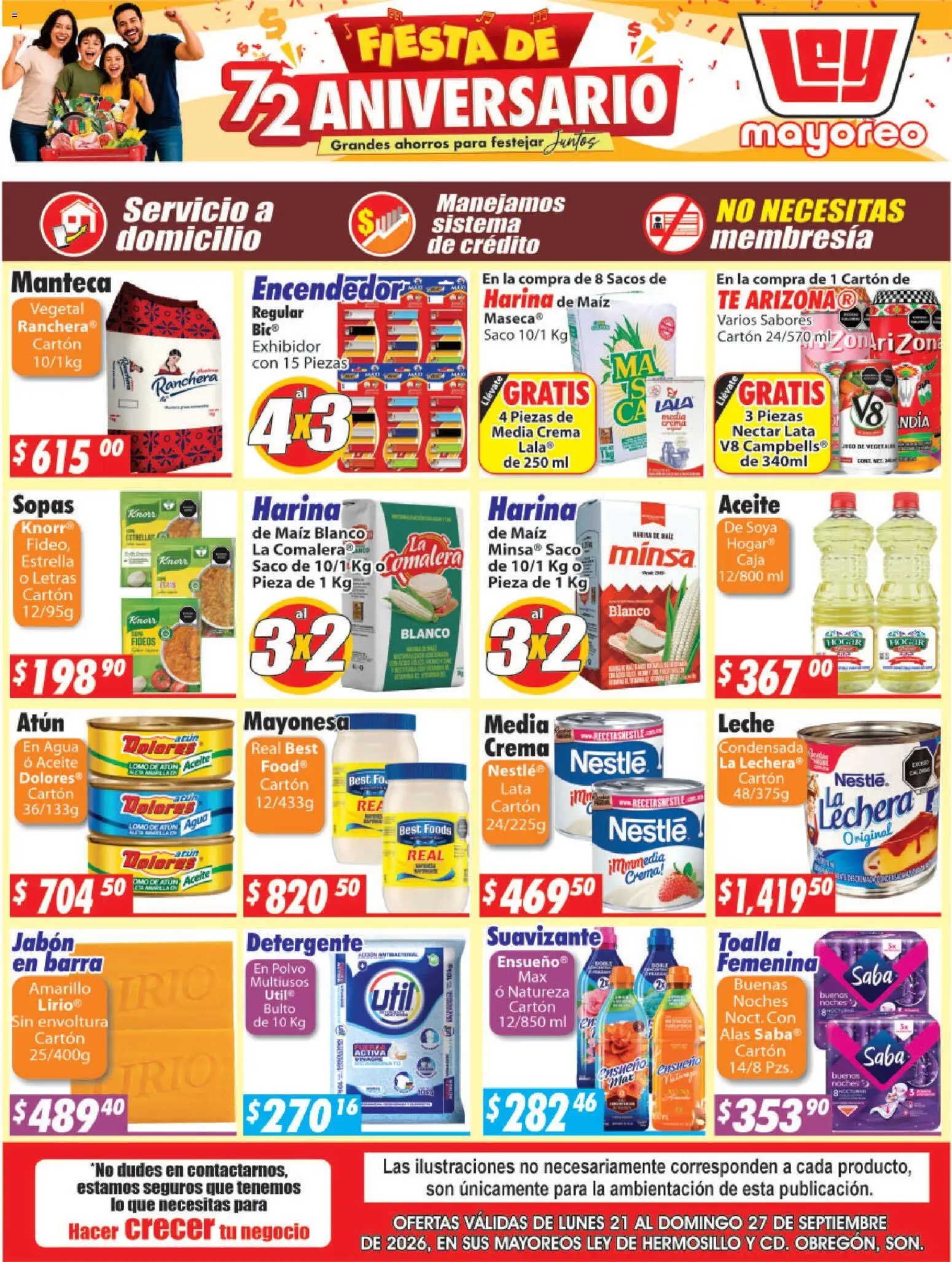 Nuevas ofertas de Casa Ley válidas en toda la República Mexicana desde el 21/09/2026. ¡Encuentra las mejores ofertas en Casa Ley folleto Hermosillo! | Página: 4 | Productos: Detergente, Harina, Atún, Encendedor