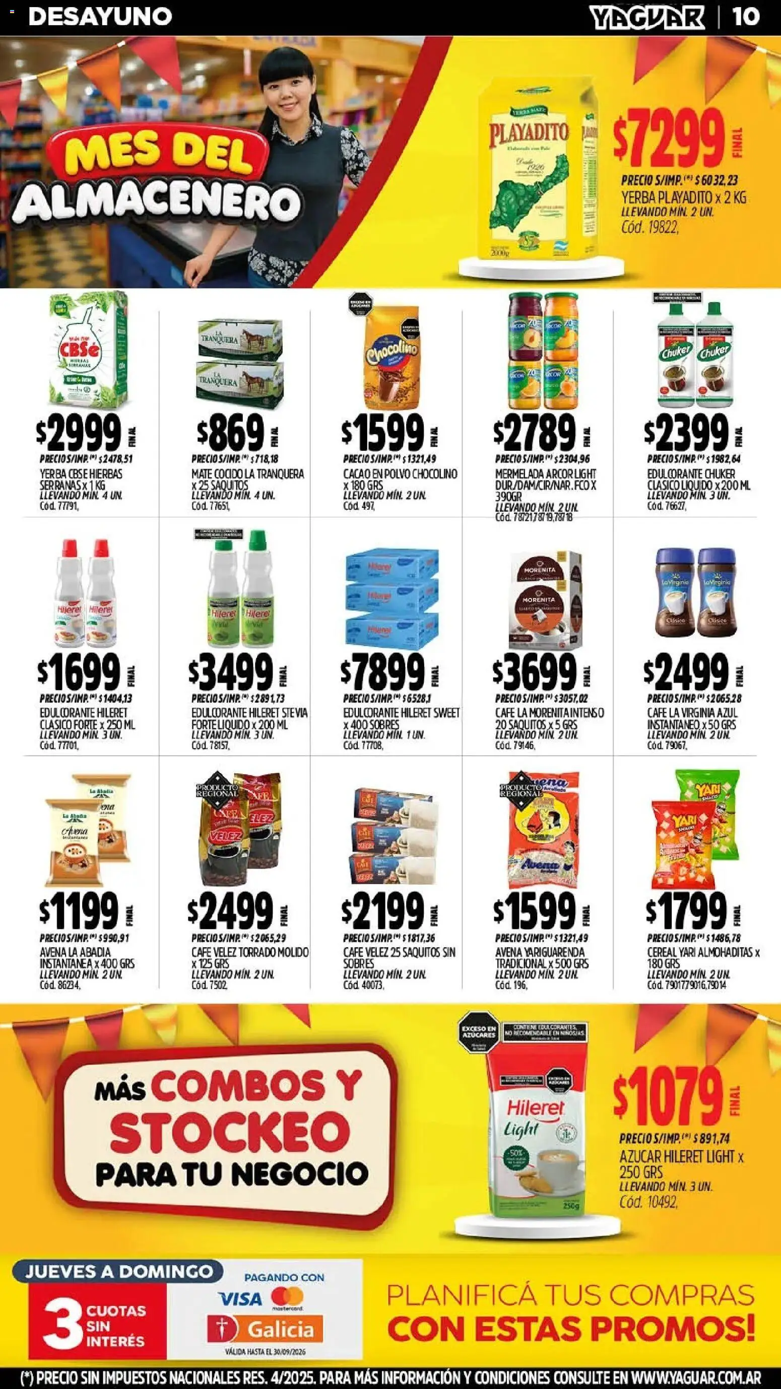 Yaguar - Oferta Semanal Salta │ válido desde el 28/09/2026 | Página: 11 | Productos: Yerba, Avena, Mermelada, Mate cocido