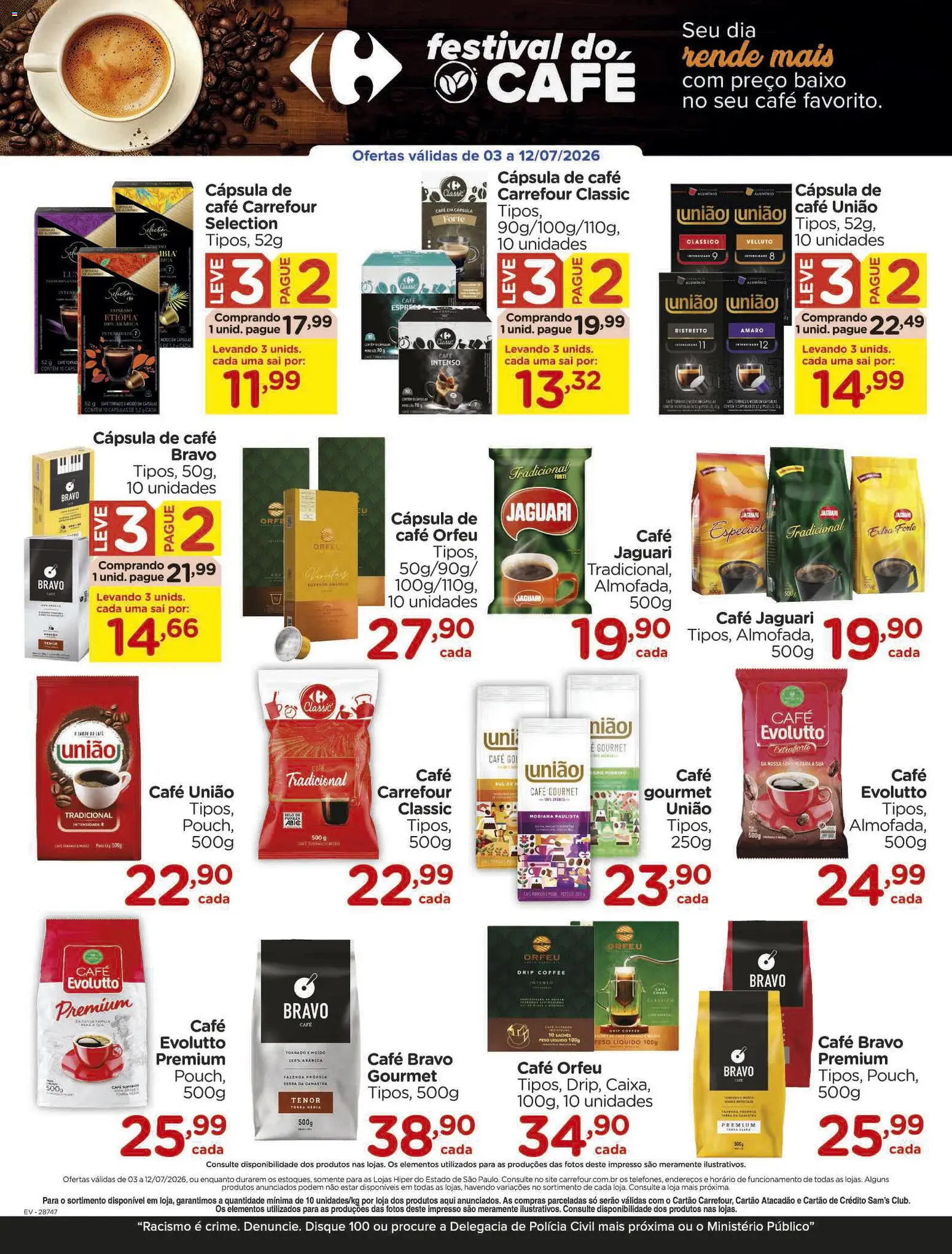 Carrefour Folheto - válido de 03/07/2026 | Página: 5 | Produtos: Cápsula de café, Café, Baixo