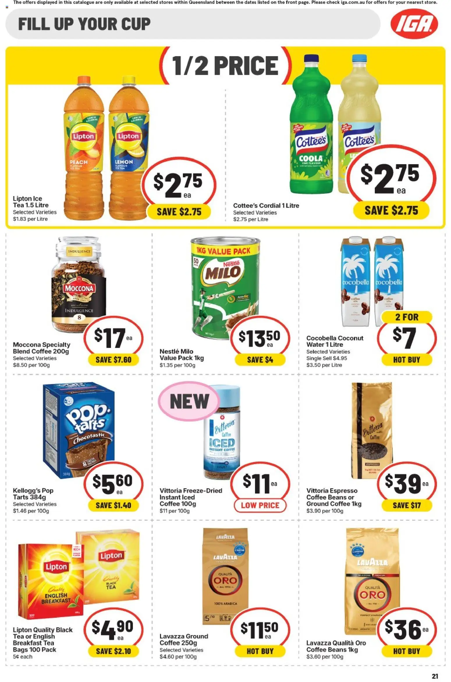 IGA catalogue - valid from 22/07/2026 | Page: 17 | Products: Tea, Lemon, Peach, Moccona
