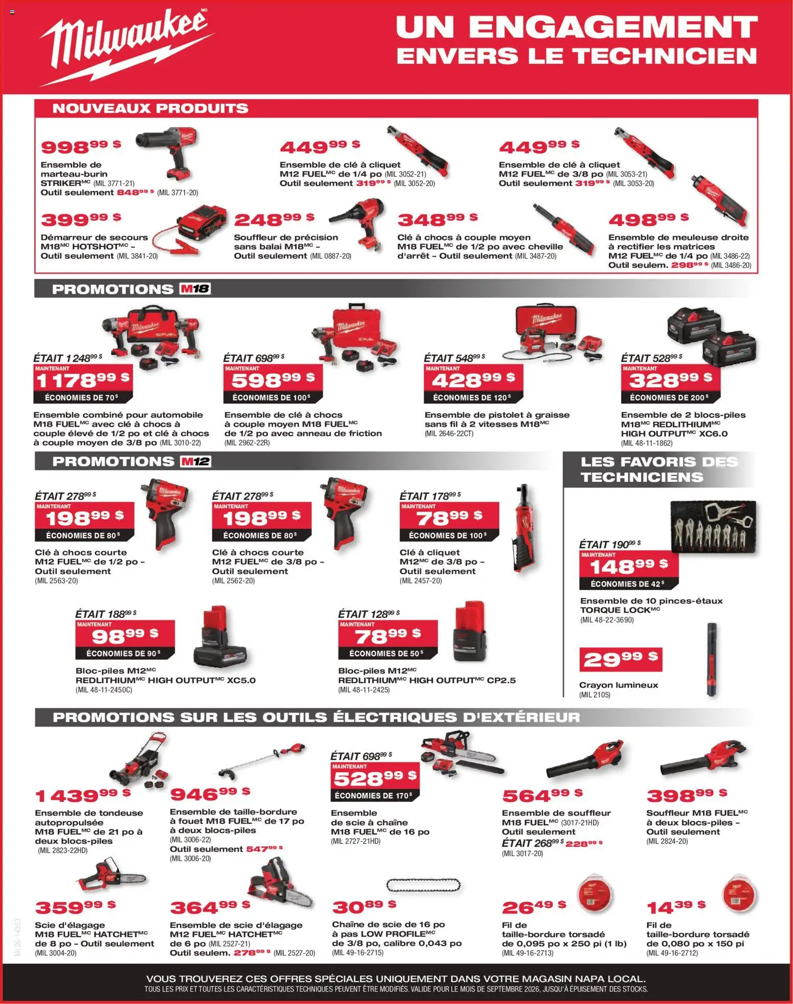 NAPA Auto Parts flyer valid from Sep 1, 2026 | Page: 5