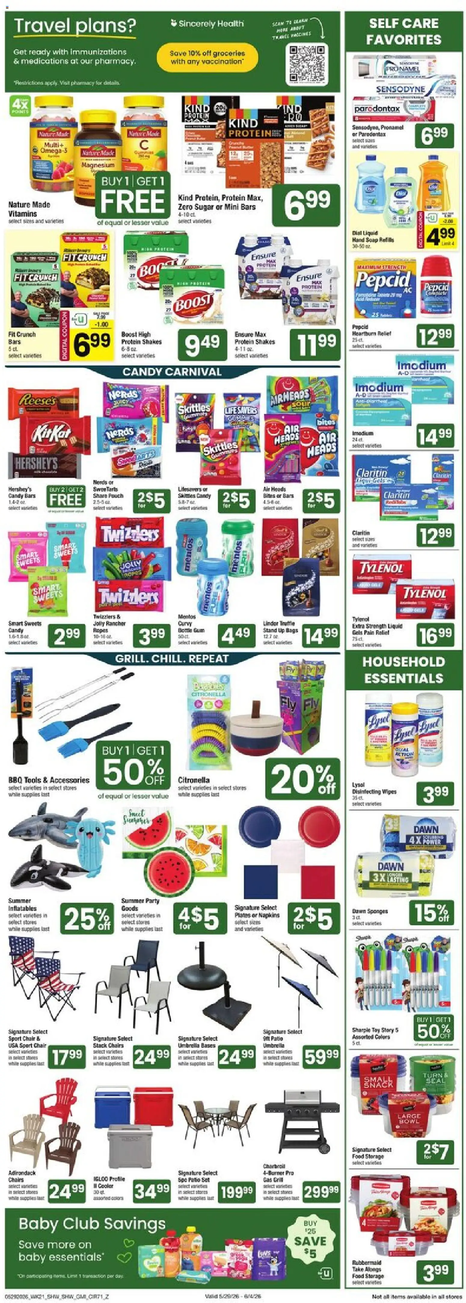 Shaw's Weekly Ad - NH - valid from 29.05.2026 | Page: 6 | Products: Chair, Soap, Umbrella, Tablet