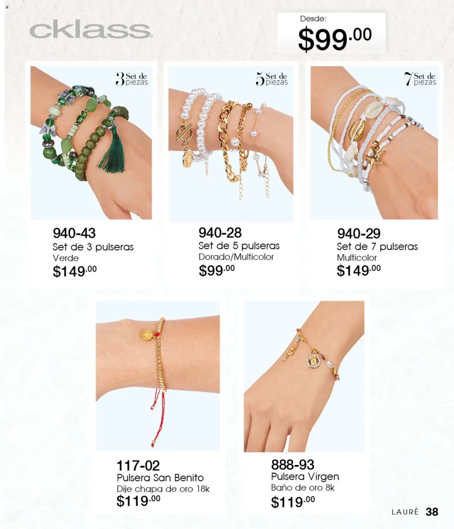 Nuevas ofertas de Cklass válidas en toda la República Mexicana desde el 05.03.2026. ¡Encuentra las mejores ofertas en Cklass catálogo Verano Home! | Página: 94 | Productos: Chapa, Pulsera, Baño, Dije