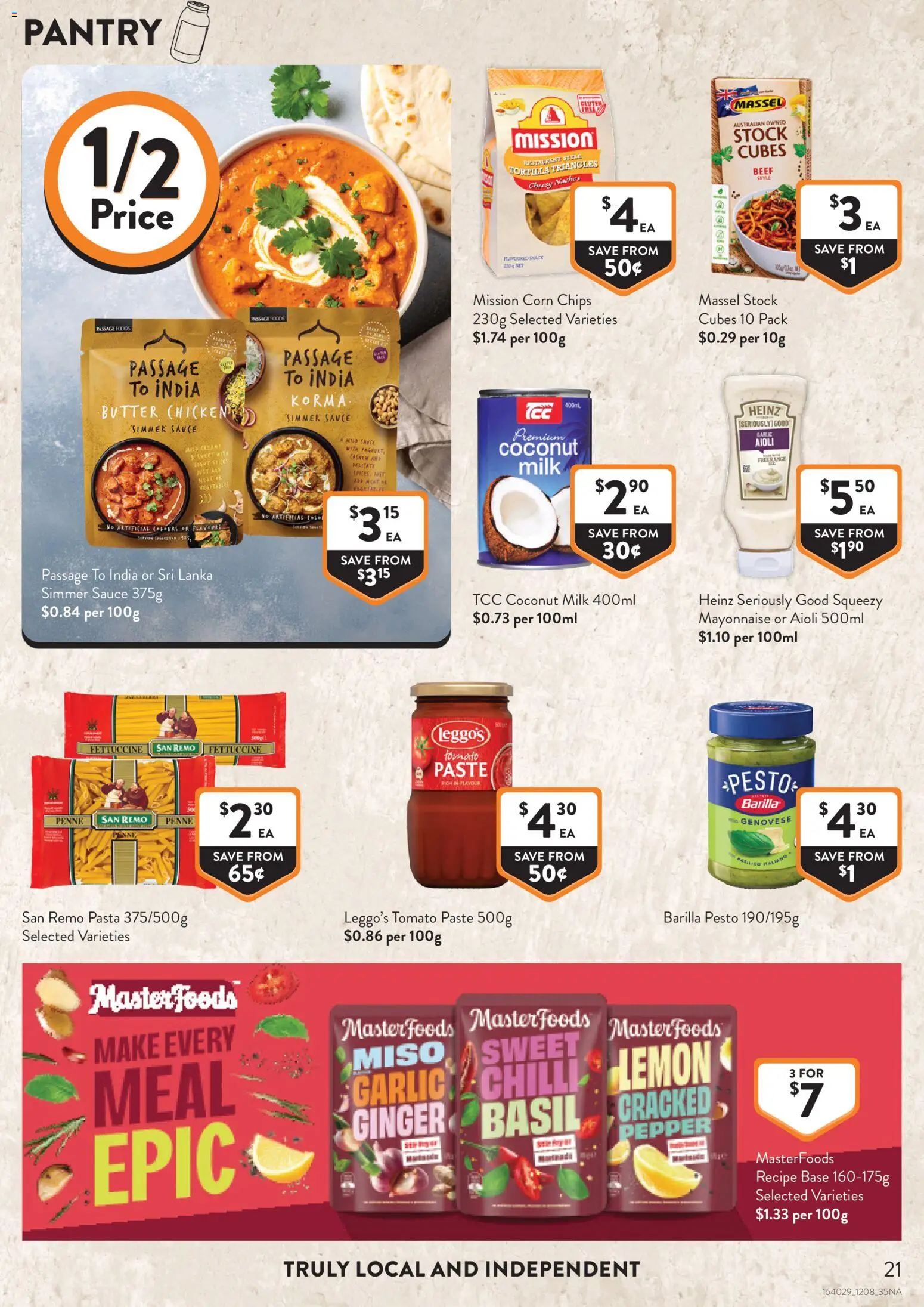 Foodworks catalogue - valid from 12/08/2026 | Page: 21 | Products: Butter, Lemon, Barilla, Coconut