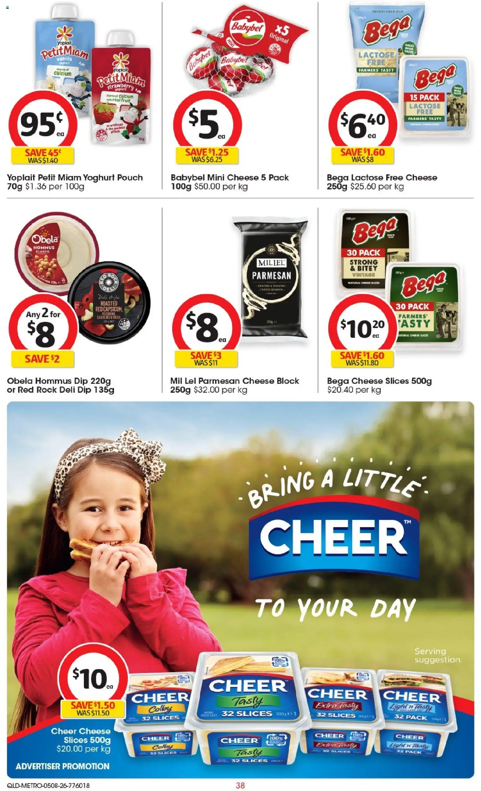 Coles catalogue - valid from 05/08/2026 | Page: 38 | Products: Light, Cheese, Yoghurt, Bag