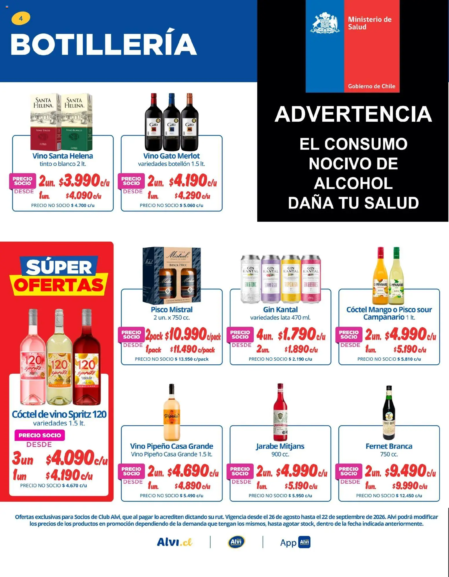 Alvi catálogo │ válido desde el 25.08.2026 | Página: 4 | Productos: Mango, Vino blanco, Jarabe, Fernet