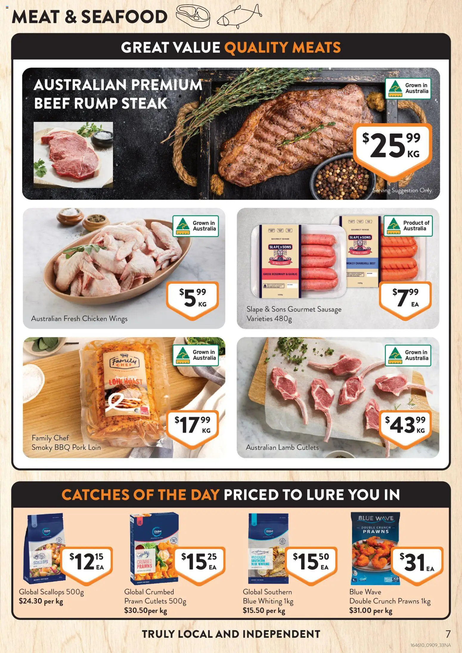 Foodworks catalogue - valid from 09/09/2026 | Page: 7 | Products: Pork loin, Pork, Lamb, Meat