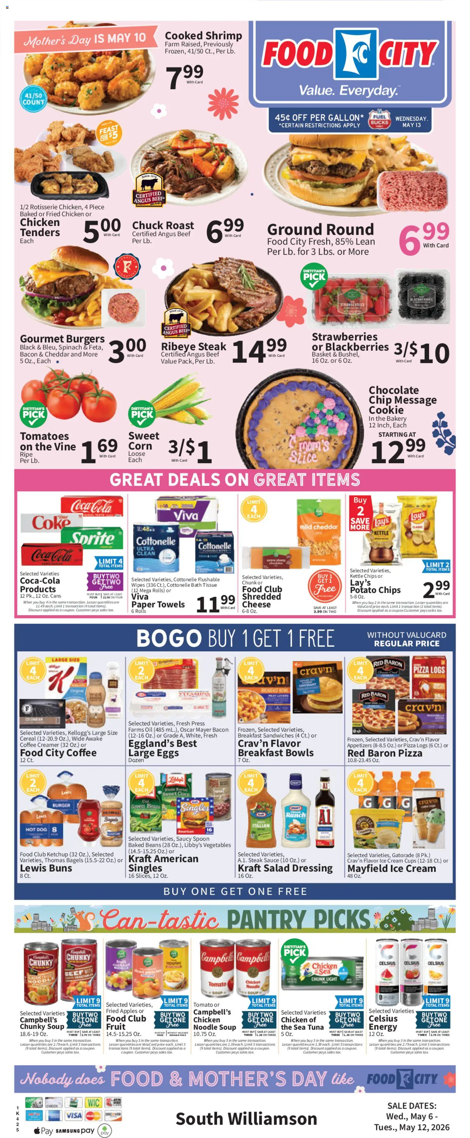 Food City Weekly Ad - valid from 06.05.2026 | Page: 3 | Products: Spinach, Oil, Chips, Vegetables