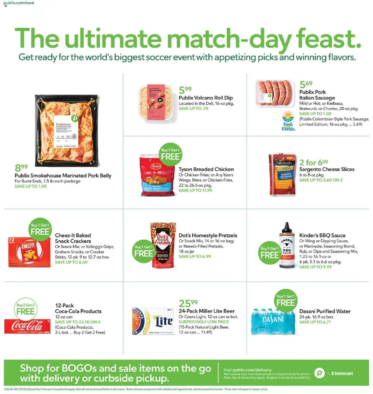 Publix Weekly Ad - valid from 06/24/2026 | Page: 20 | Products: Cheese, Pork, Water, Sauce