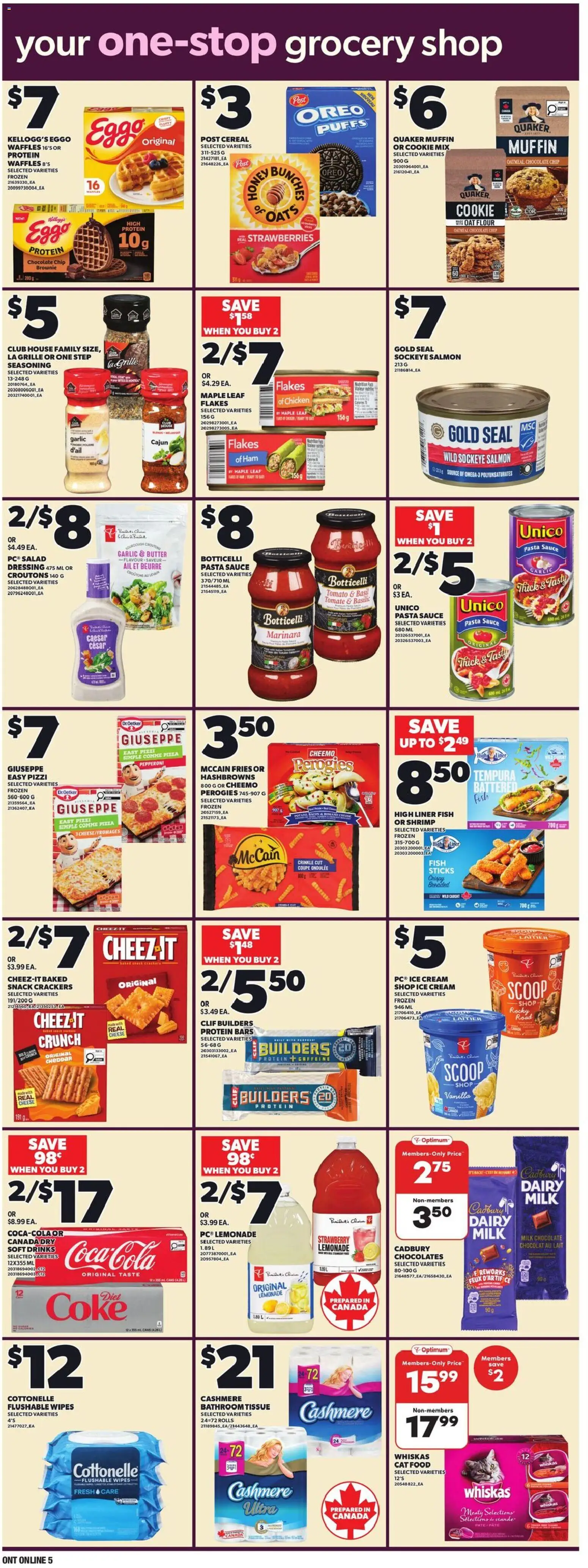 Loblaws flyer valid from 07.05.2026 | Page: 12 | Products: Fish, Salad, Milk, Butter