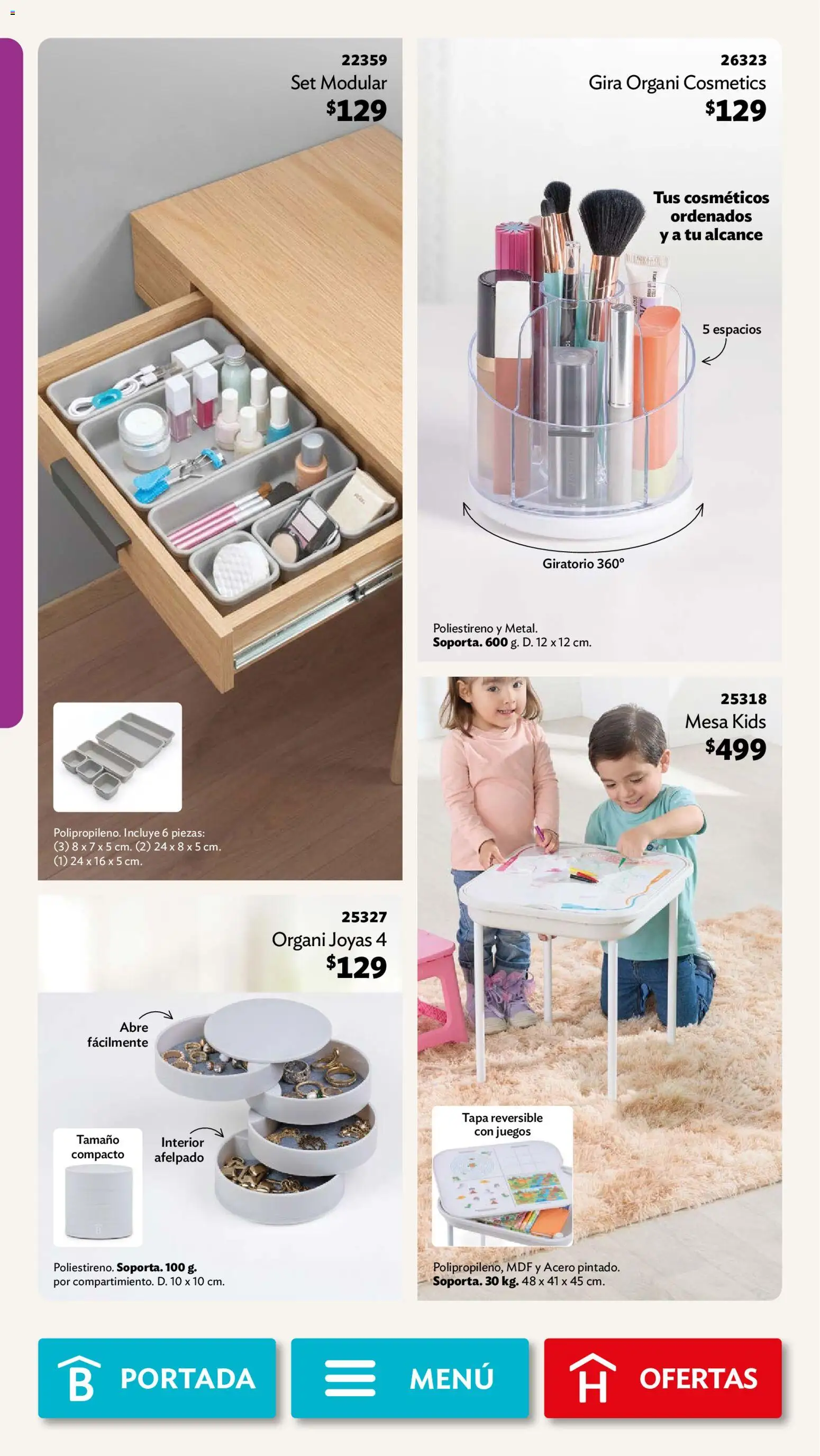 Nuevas ofertas de Betterware válidas en toda la República Mexicana desde el 31/08/2026. ¡Encuentra las mejores ofertas en Betterware campaña 9 2026! | Página: 66 | Productos: Modular, Mesa