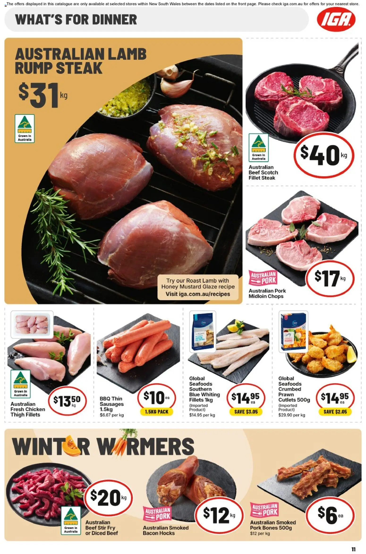 Coles catalogue - valid from 03.06.2026 | Page: 11 | Products: Honey, Pork, Mustard, Scotch