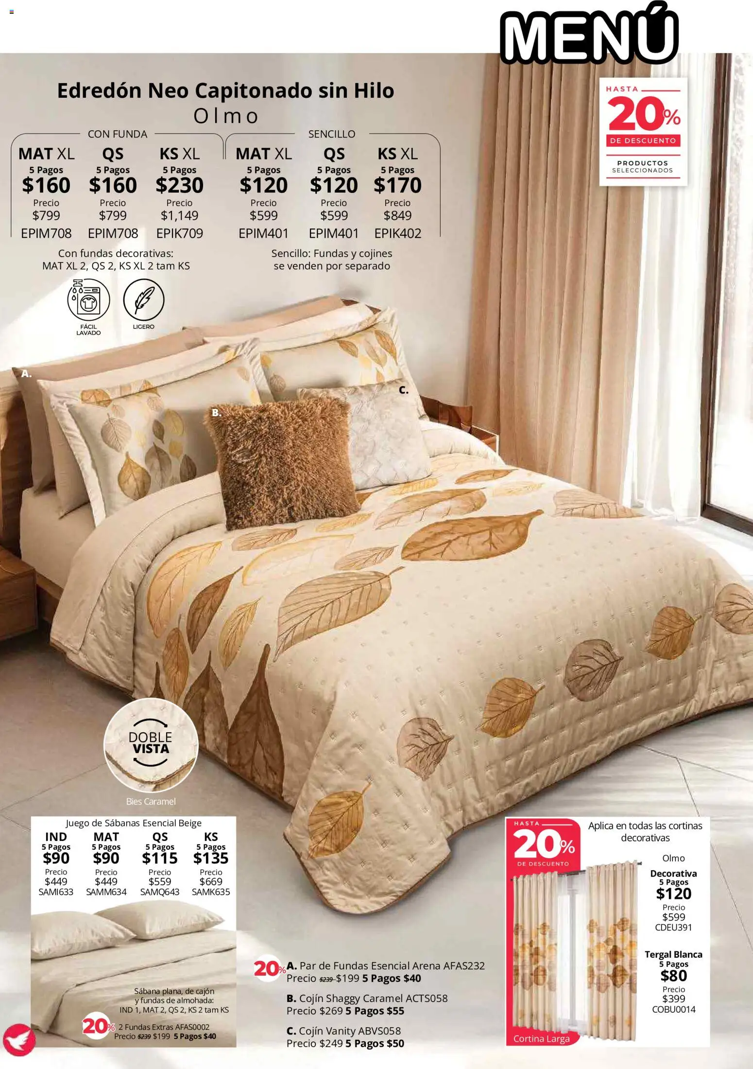 Nuevas ofertas de Colchas Concord válidas en toda la República Mexicana desde el 01/08/2026. ¡Encuentra las mejores ofertas en Colchas Concord catálogo! | Página: 65 | Productos: Juego, Funda, Almohada, Cortinas