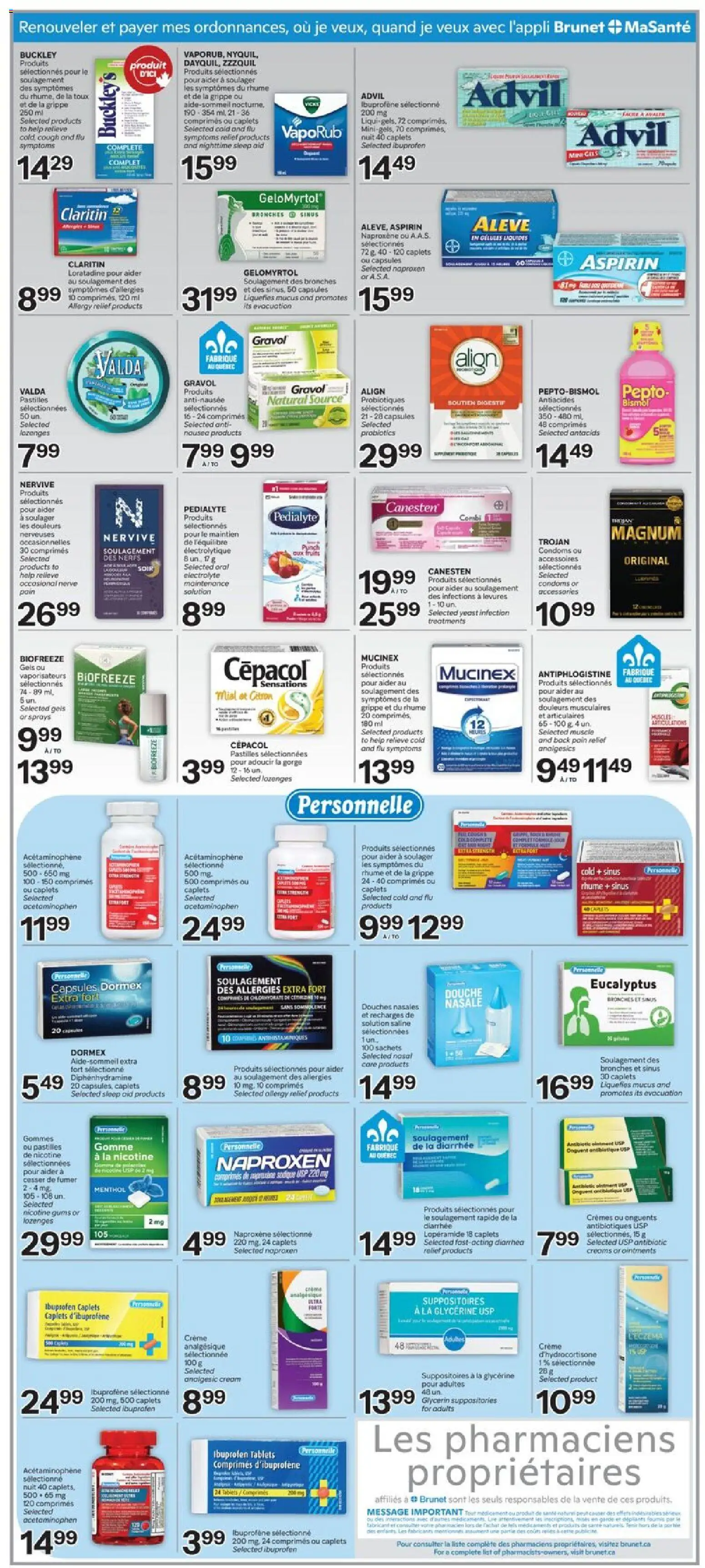 Brunet flyer valid from Aug 27, 2026 | Page: 4 | Products: Cream, Yeast, Sachets, Capsules