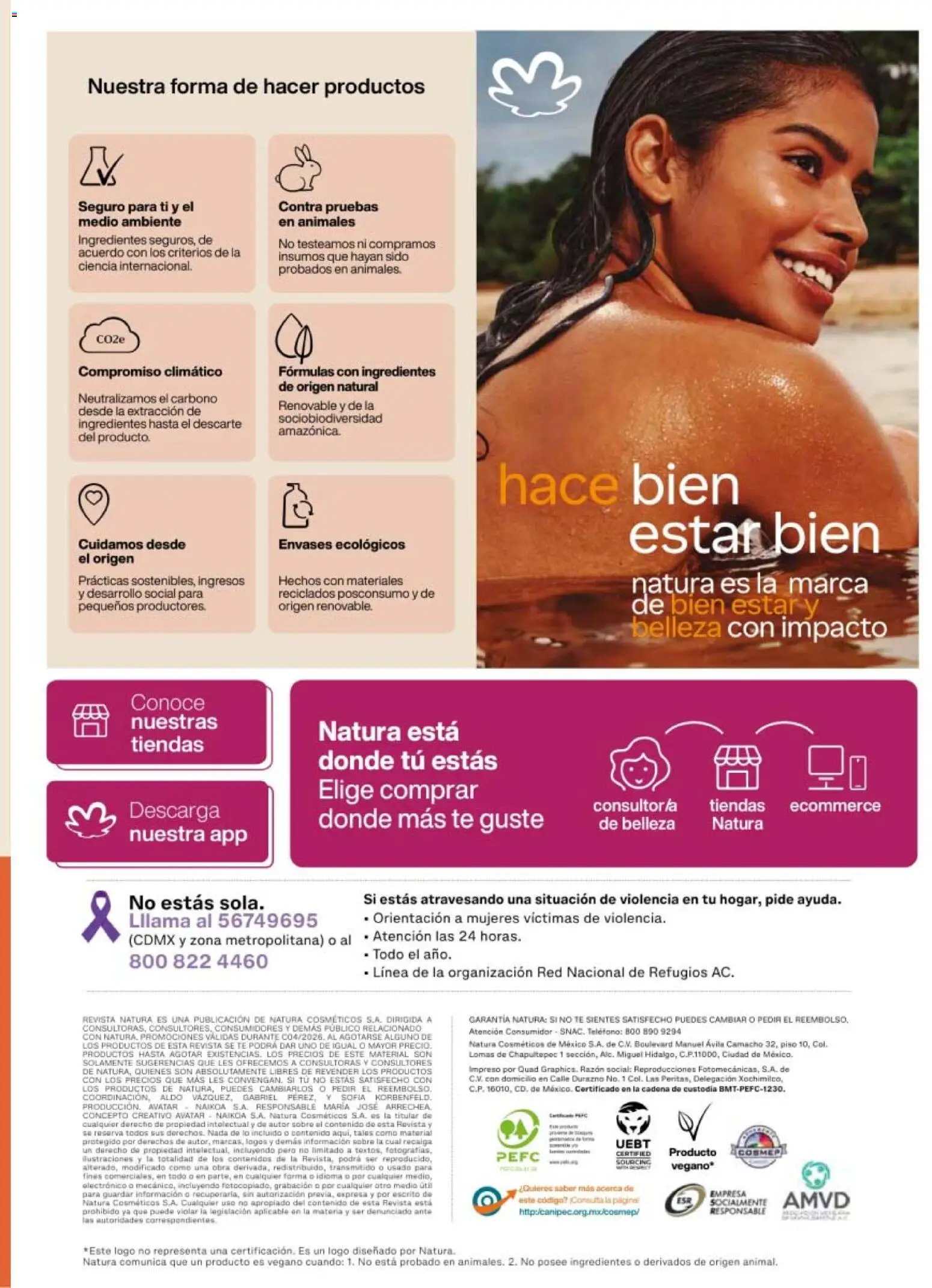 Nuevas ofertas de Natura válidas en toda la República Mexicana desde el 20/02/2026. ¡Encuentra las mejores ofertas en Natura campaña 4 2026! | Página: 151 | Productos: Durazno, Té, Teléfono, Sobre