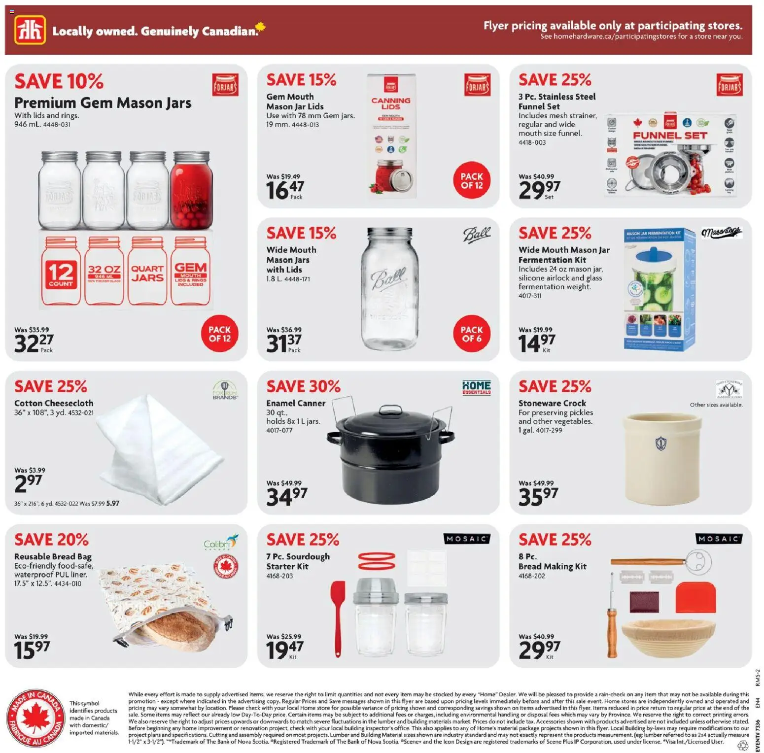 Home Hardware flyer valid from Sep 3, 2026 | Page: 4 | Products: Bag, Lids, Bread, Pickles