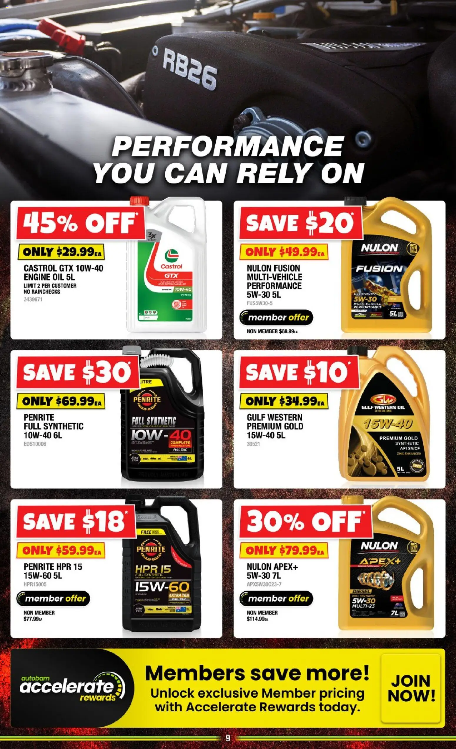 Autobarn catalogue - valid from 15/07/2026 | Page: 9 | Products: Oil, Zinc