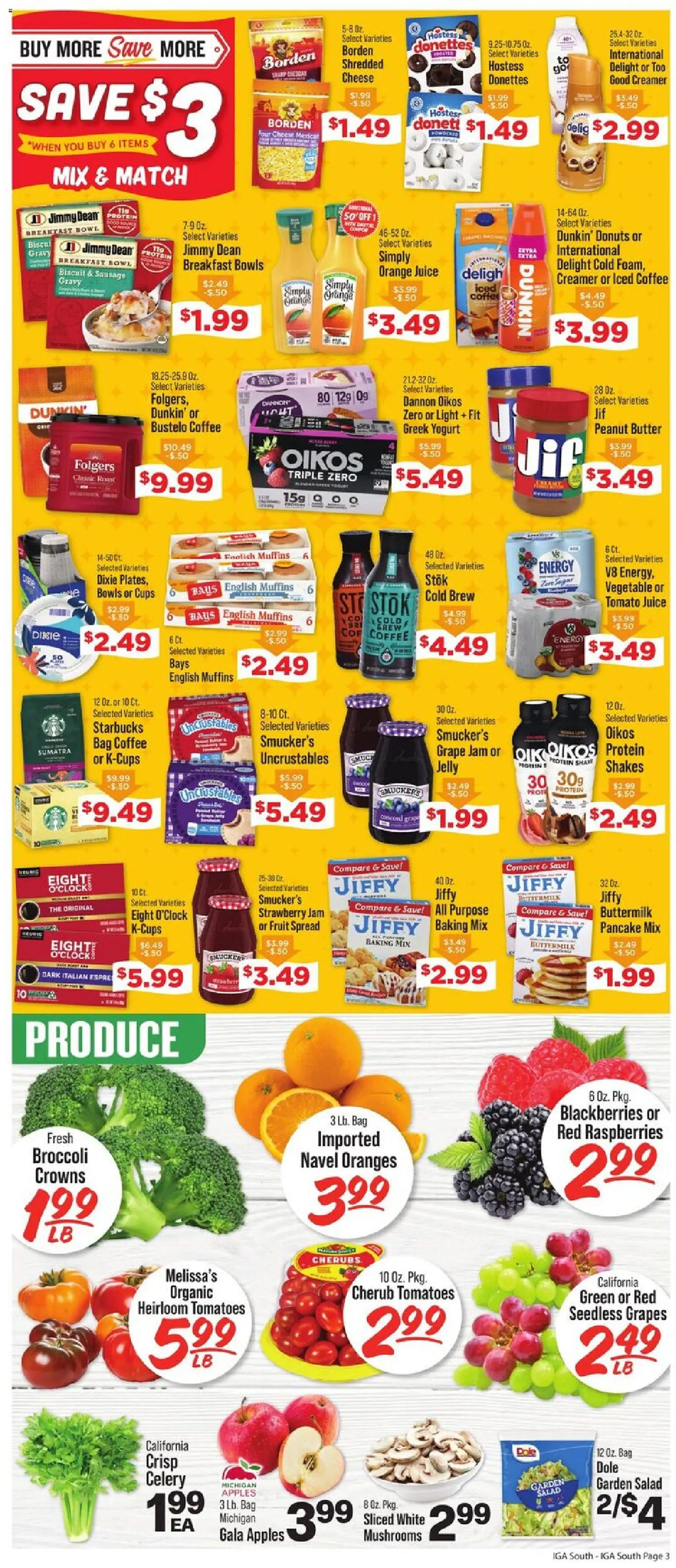 IGA Weekly Ad - valid from 09/16/2026 | Page: 4 | Products: Crowns, Yogurt, Salad, Sausage